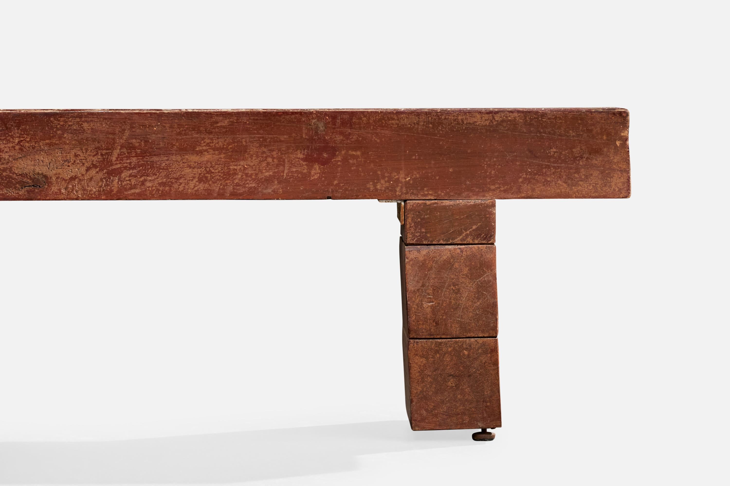 Designer brésilien, banc, Wood Wood, Brésil, années 1970 en vente 1