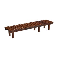 Designer brésilien, banc, Wood Wood, Brésil, années 1970