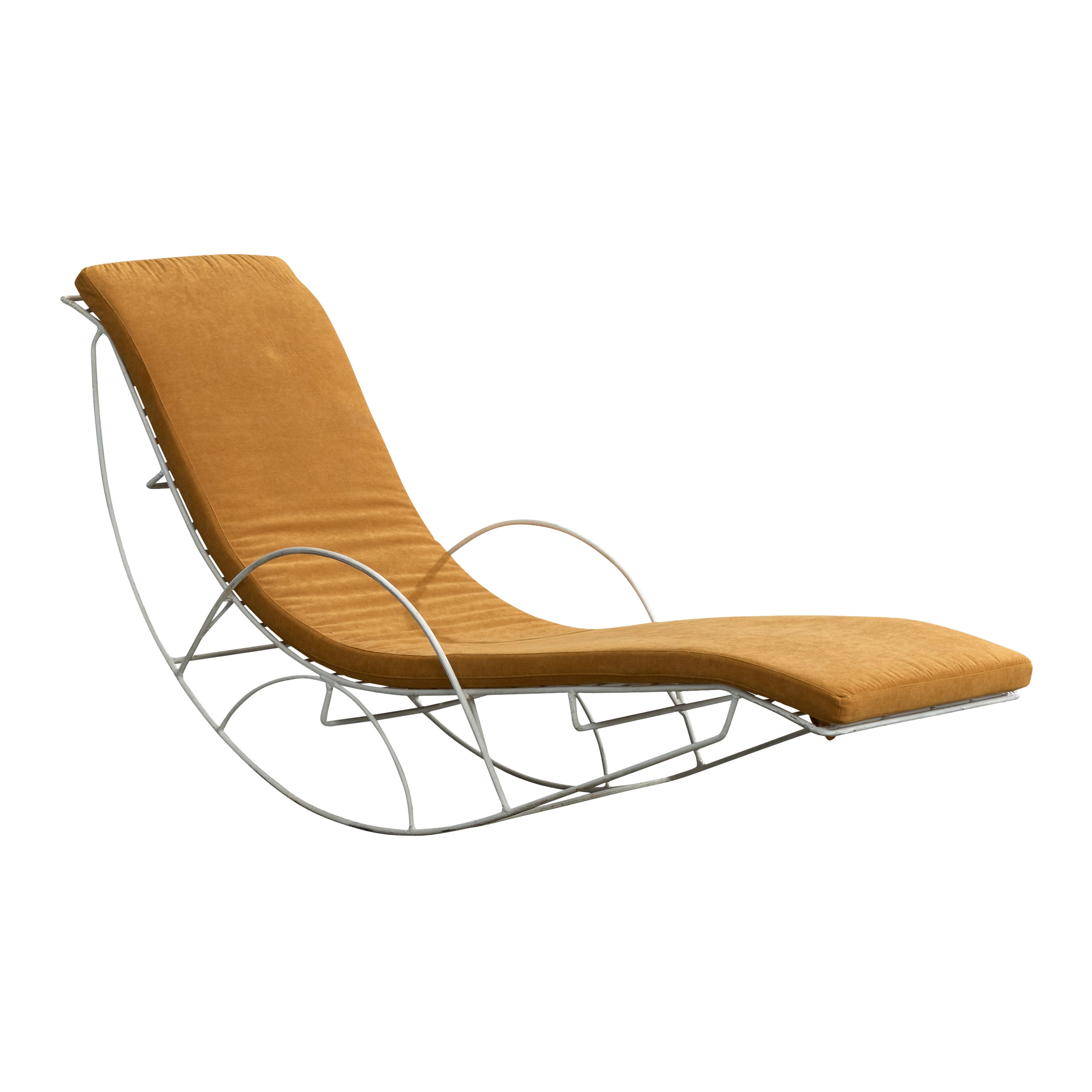 Diseñador Brasileño, Chaise Longue, Hierro, Terciopelo, Brasil, Años 70