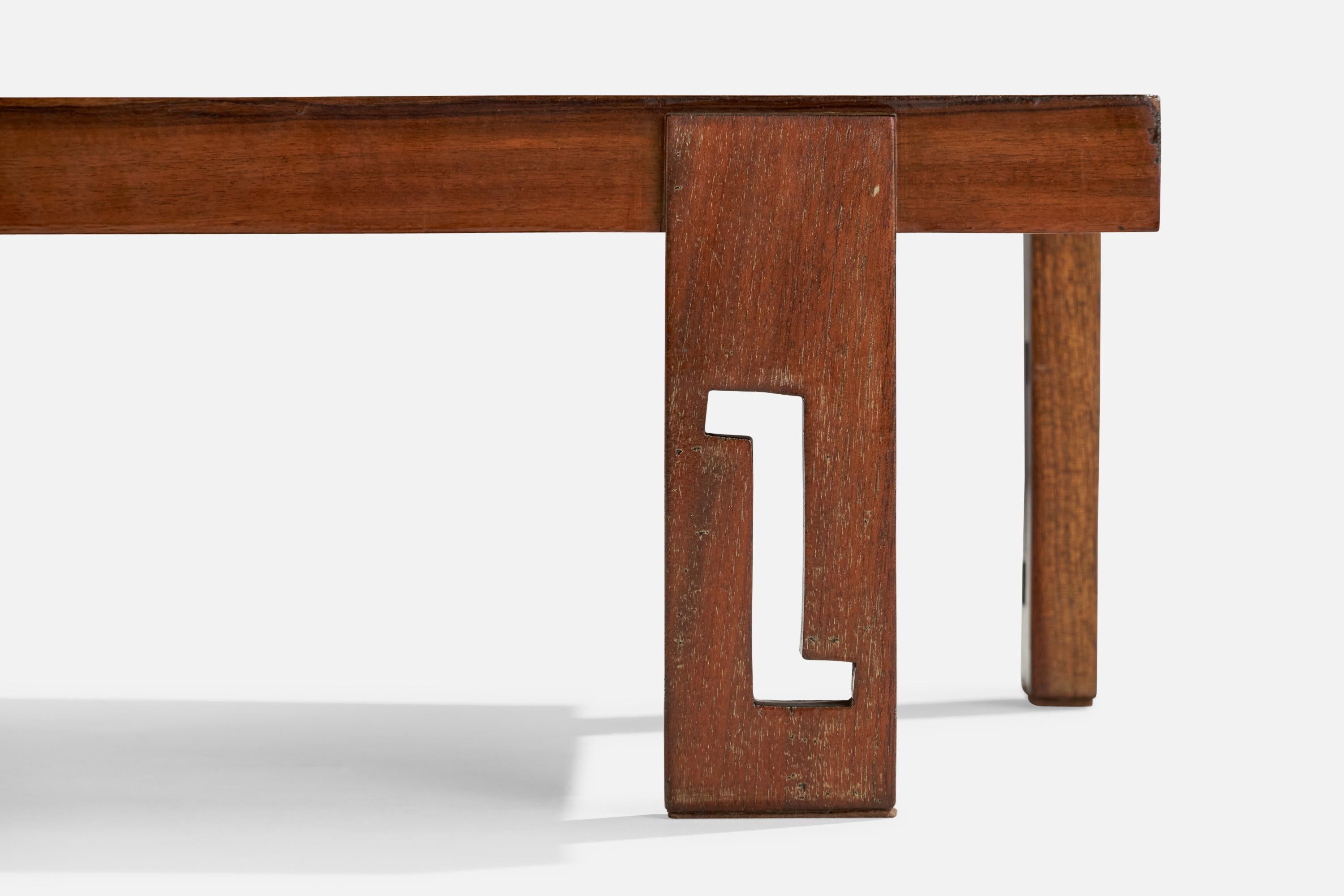 Mid-20th Century Brazilian Designer, Coffee Table, Rosewood, Brazil, 1950s For Sale