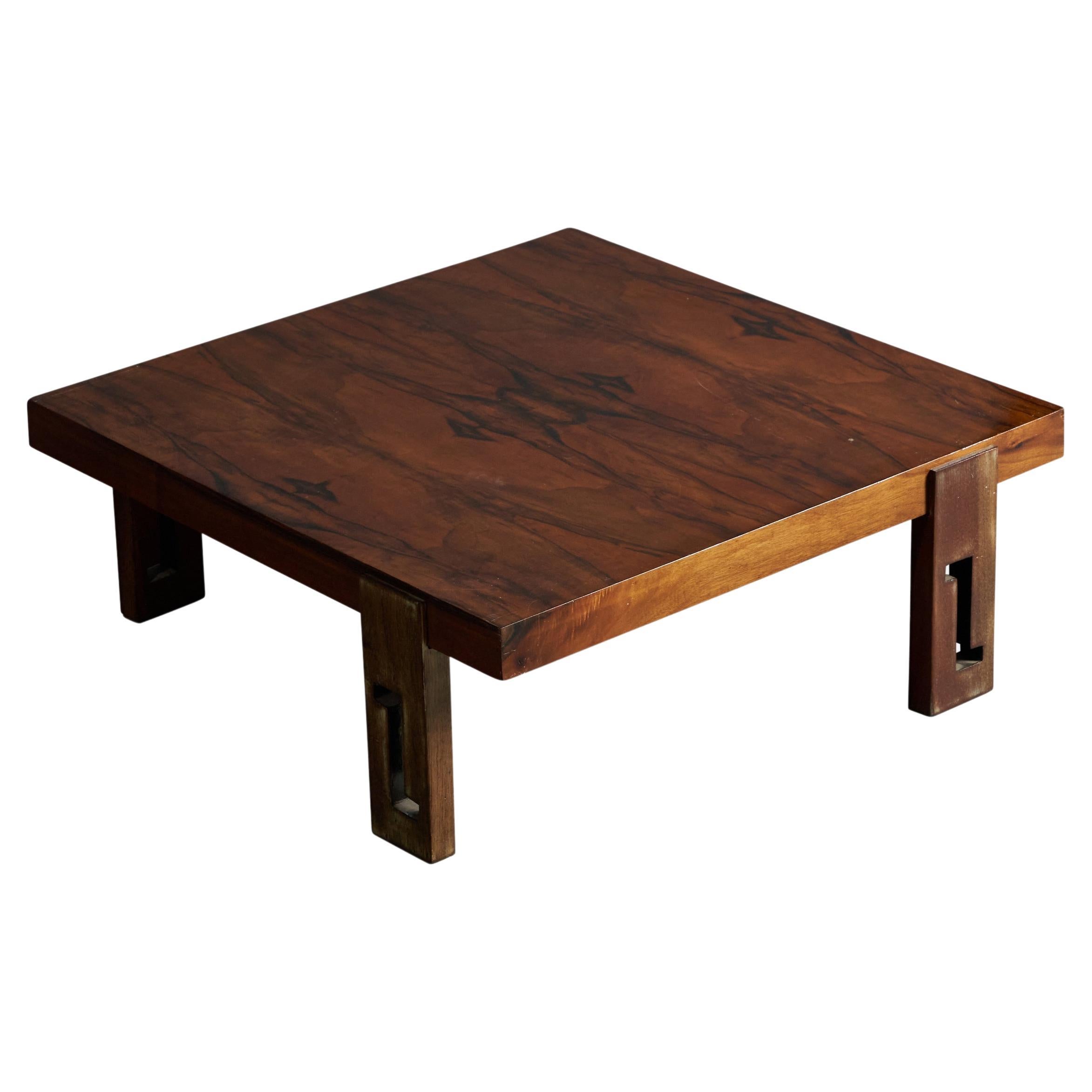 Brazilian Designer, Coffee Table, Rosewood, Brazil, 1950s