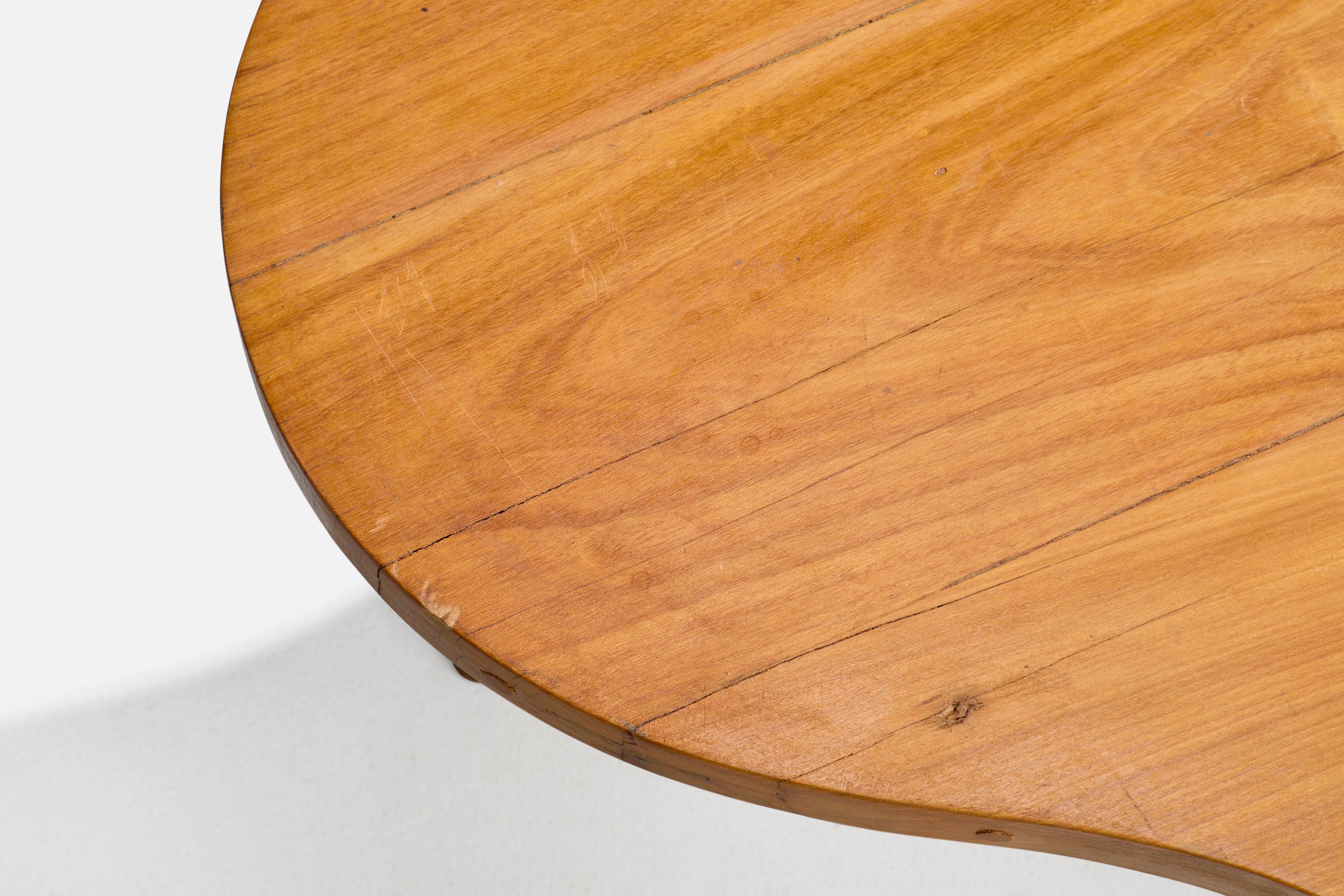 Designer brésilien, table basse, Wood Wood, Brésil, années 1950 en vente 3