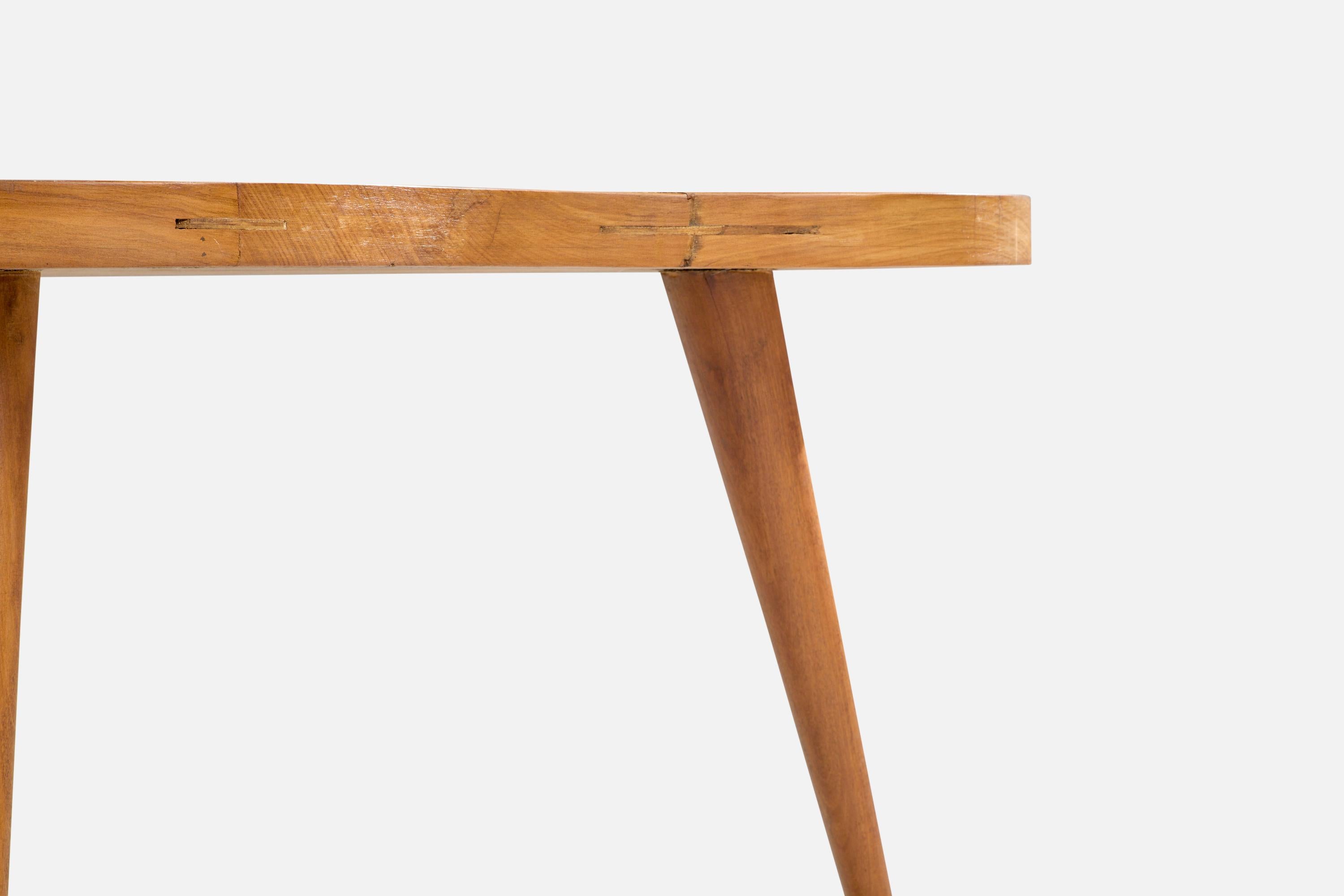 Designer brésilien, table basse, Wood Wood, Brésil, années 1950 en vente 4