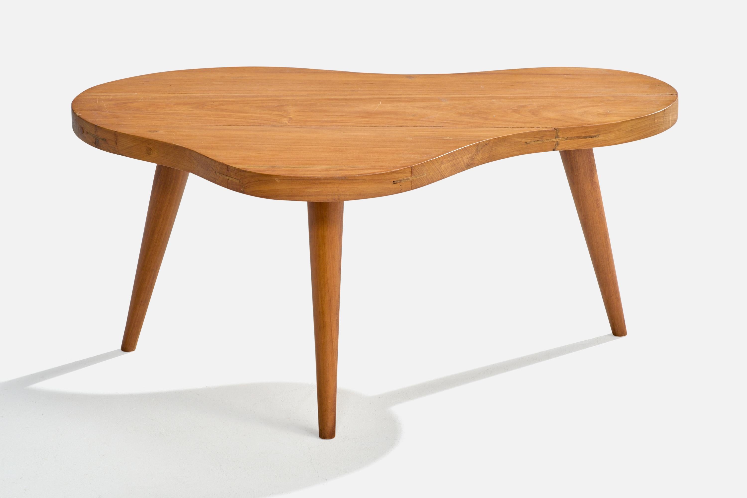 Mid-Century Modern Designer brésilien, table basse, Wood Wood, Brésil, années 1950 en vente