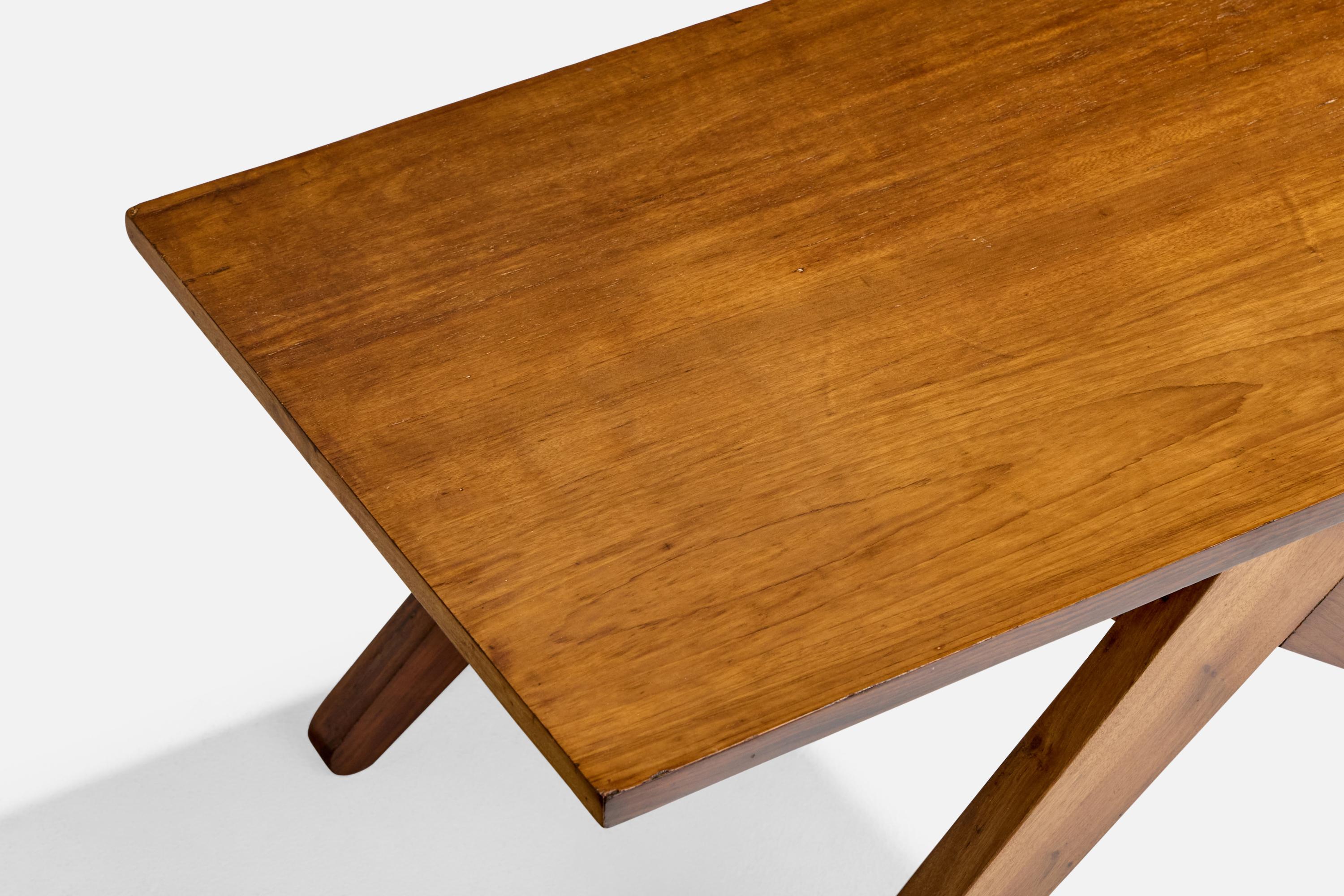 Brazilian Designer, Coffee Table, Wood, Brazil, 1950s For Sale 2