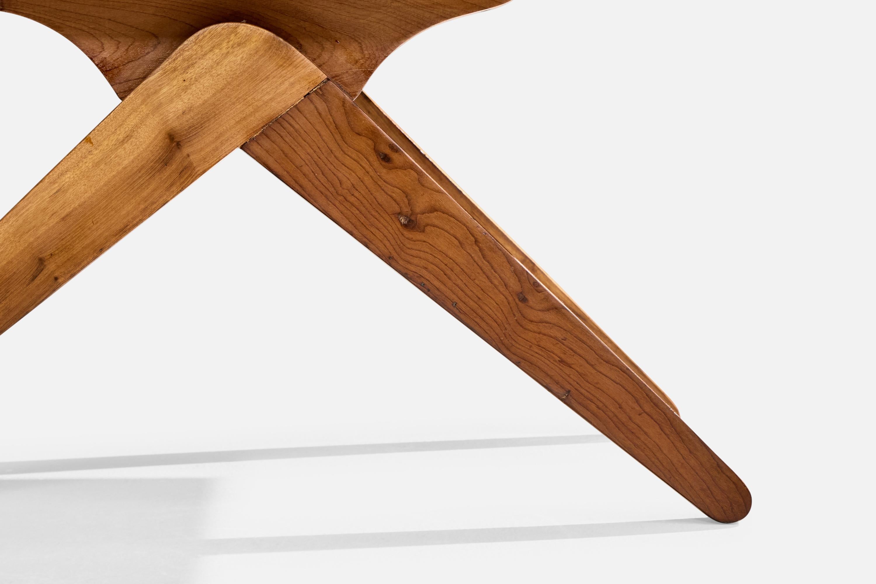 Brazilian Designer, Coffee Table, Wood, Brazil, 1950s For Sale 3