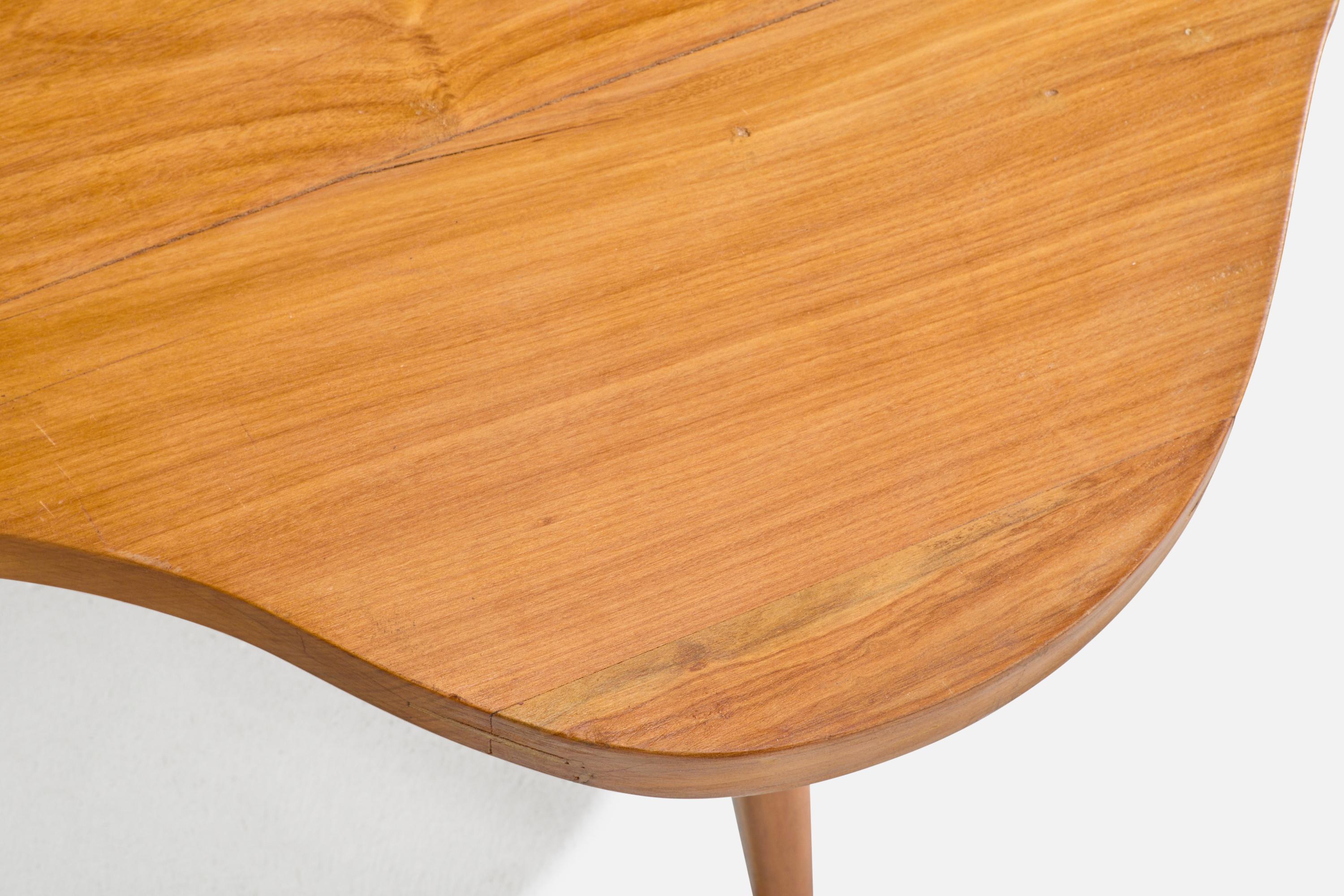 Designer brésilien, table basse, Wood Wood, Brésil, années 1950 en vente 2