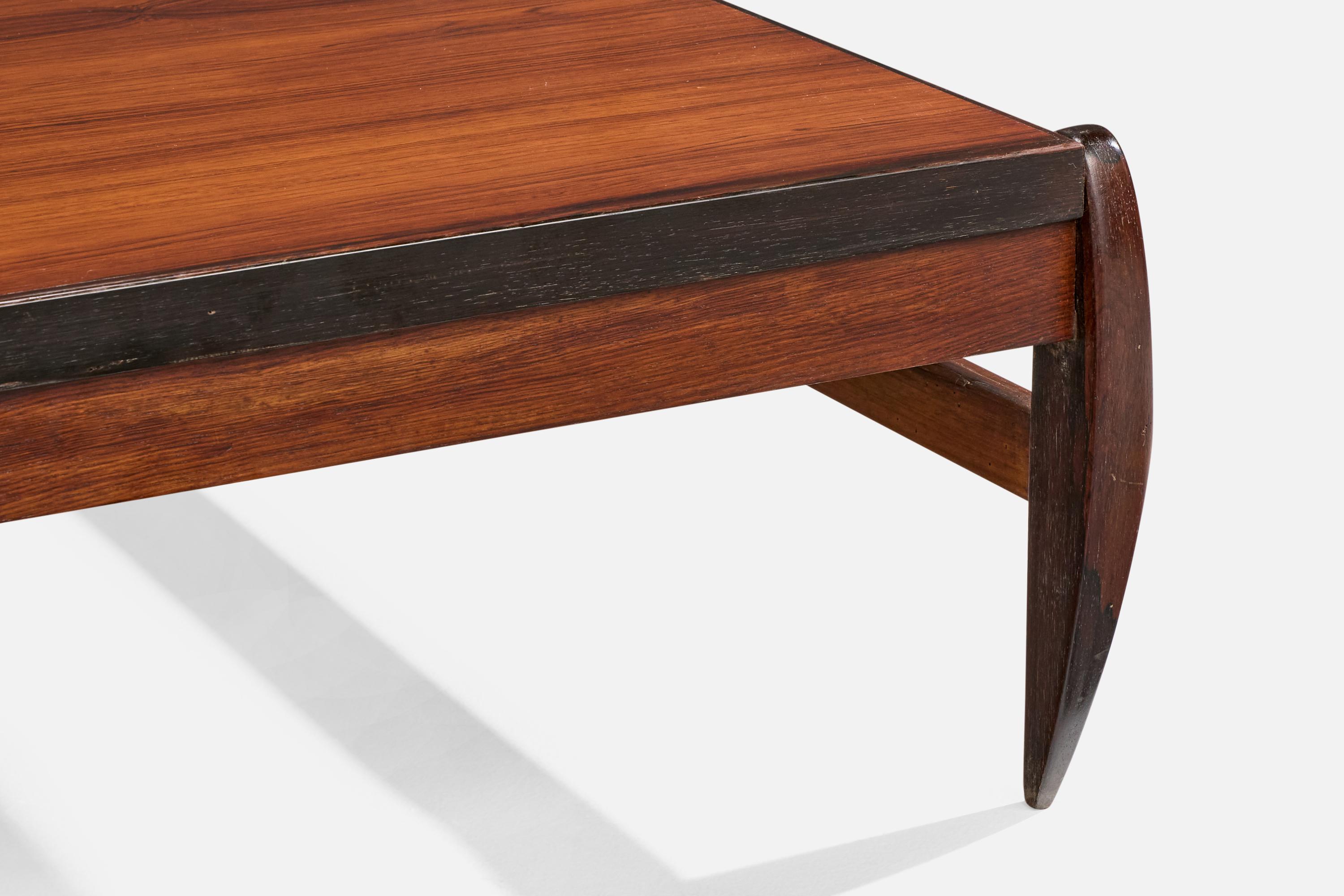 Designer brésilien, table basse, Wood Wood, Brésil, années 1950 en vente 2
