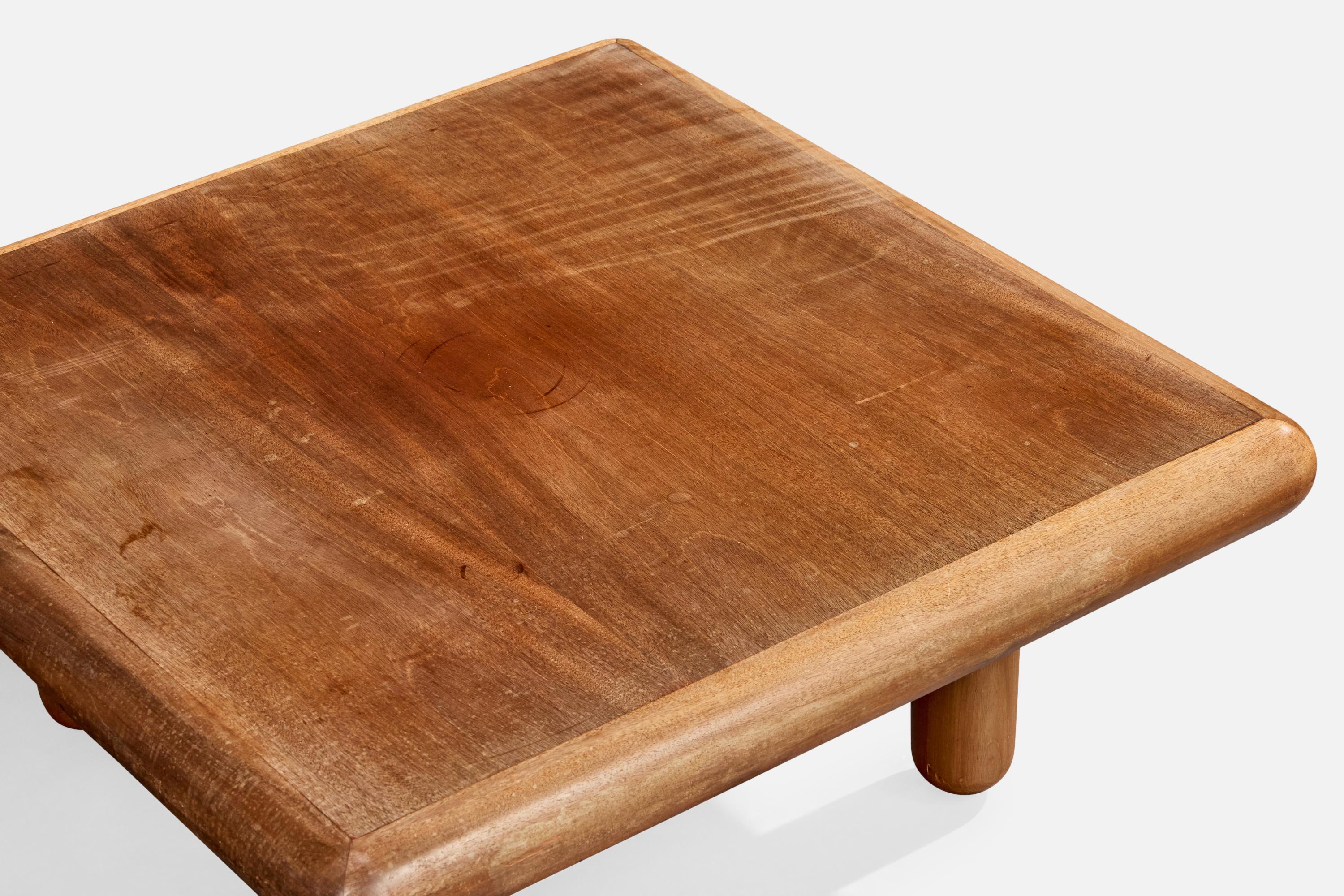 Brazilian Designer, Coffee Table, Wood, Brazil, 1970s For Sale 1