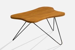 Brazilian Designer, Coffee Table, Wood, Iron, Brazil, 1950s