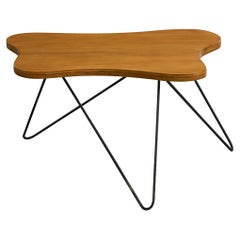 Brazilian Designer, Coffee Table, Wood, Iron, Brazil, 1950s