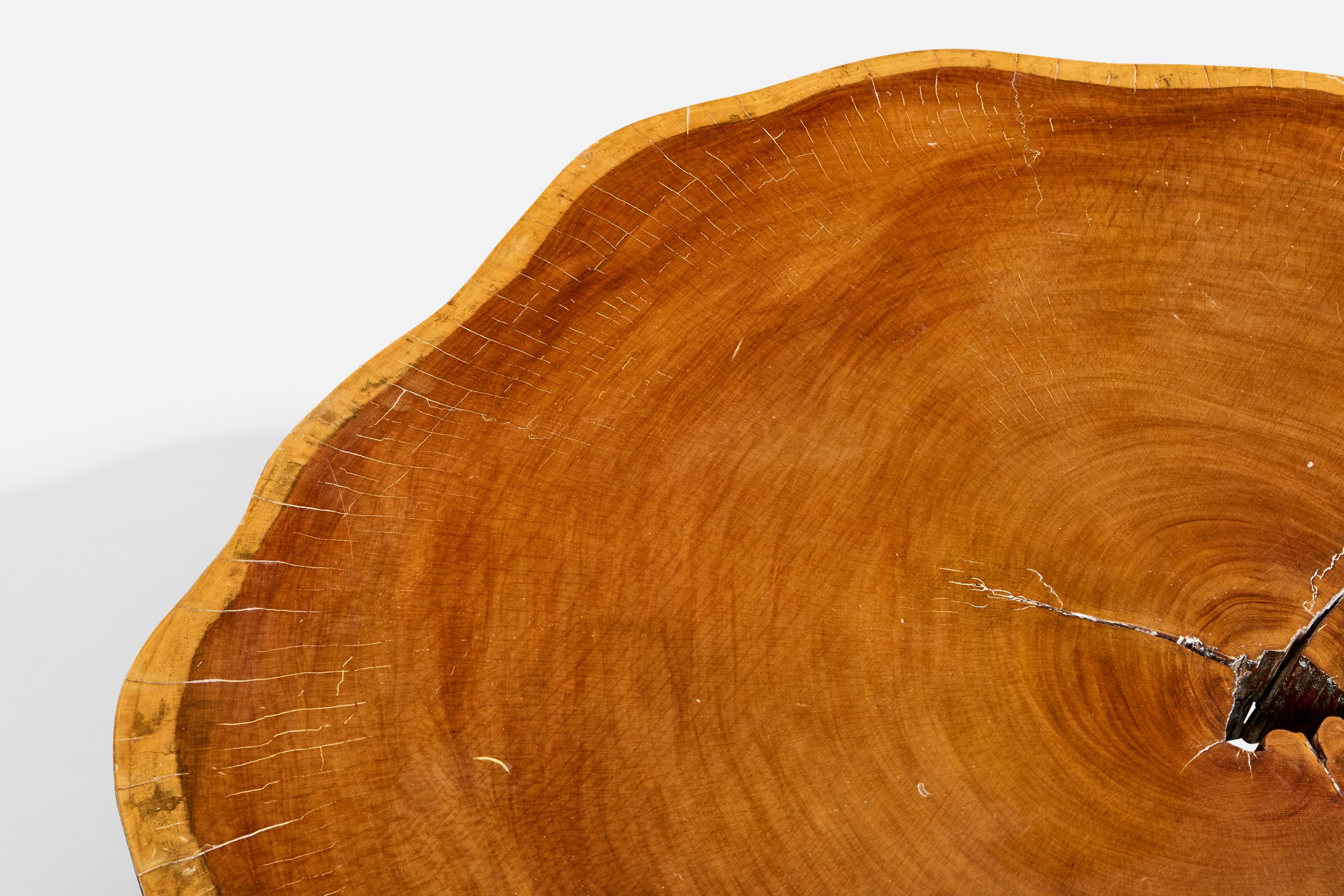 Brazilian Designer, Coffee Table, Wood, Iron, Brazil, 1960s For Sale 1