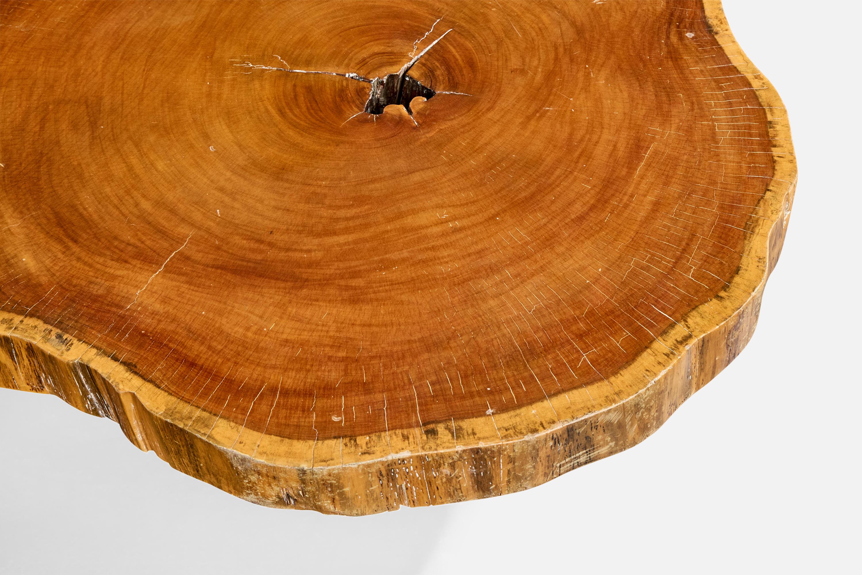 Brazilian Designer, Coffee Table, Wood, Iron, Brazil, 1960s For Sale 2