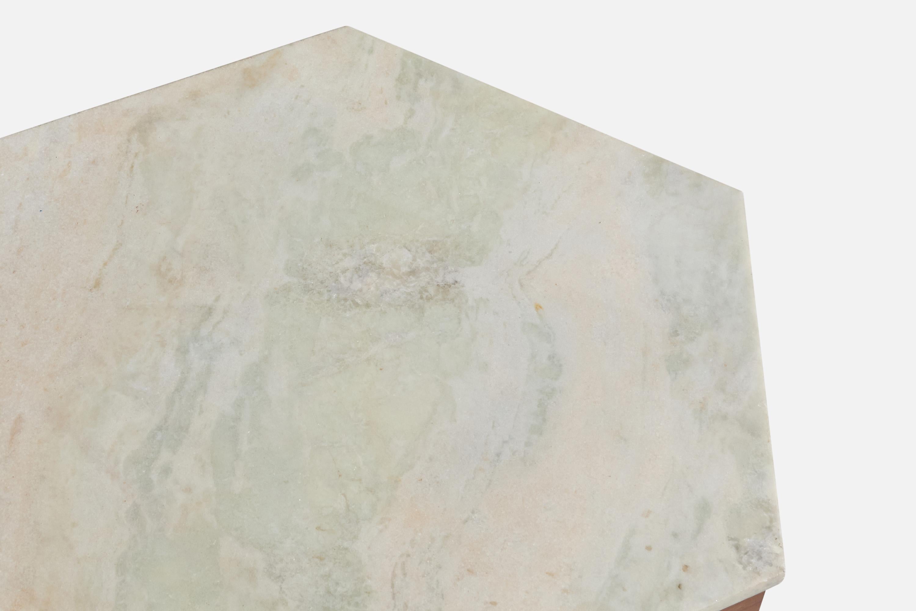 Diseñador brasileño, Mesa de centro, Madera, Mármol, Brasil, Años 50 mediados del siglo XX en venta