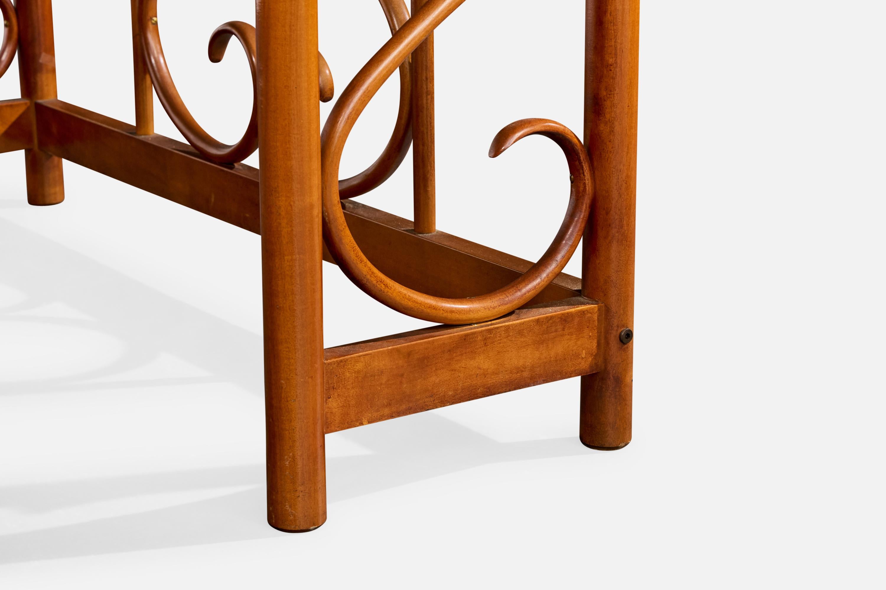 Designer brésilien, table console, Wood, Brésil, années 1970 en vente 3