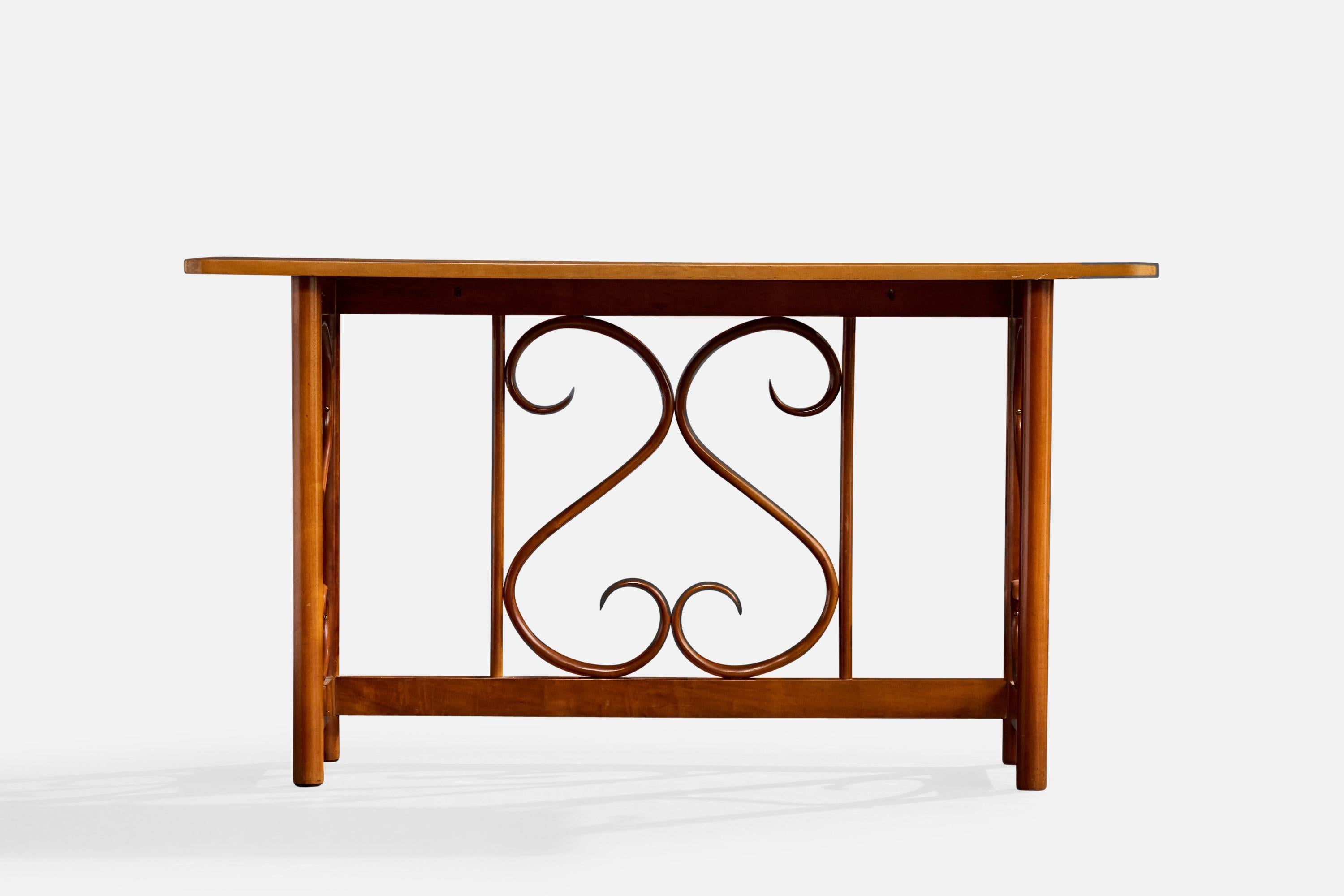 Brésilien Designer brésilien, table console, Wood, Brésil, années 1970 en vente