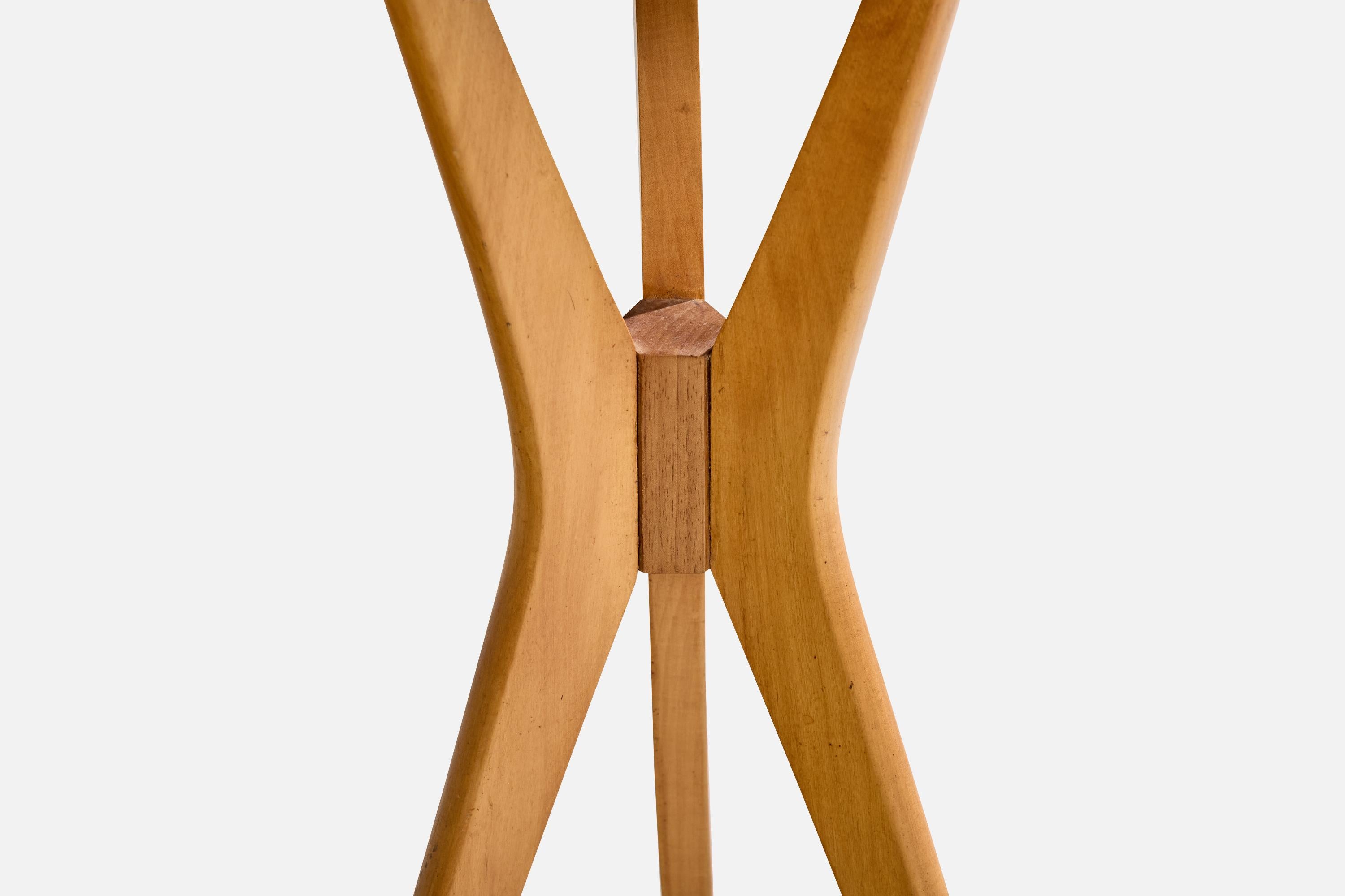 Velours Designer brésilien, tabourets de comptoir, Wood, velours, Brésil, années 1950 en vente