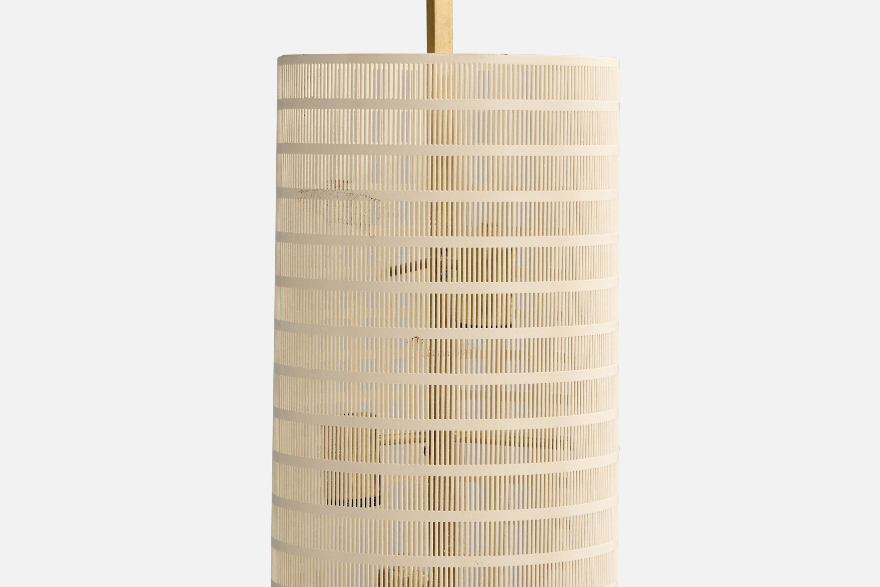 Diseñador brasileño, Lámpara de pie, Metal, Latón, Brasil, Años 50 en Bueno estado para la venta en High Point, NC