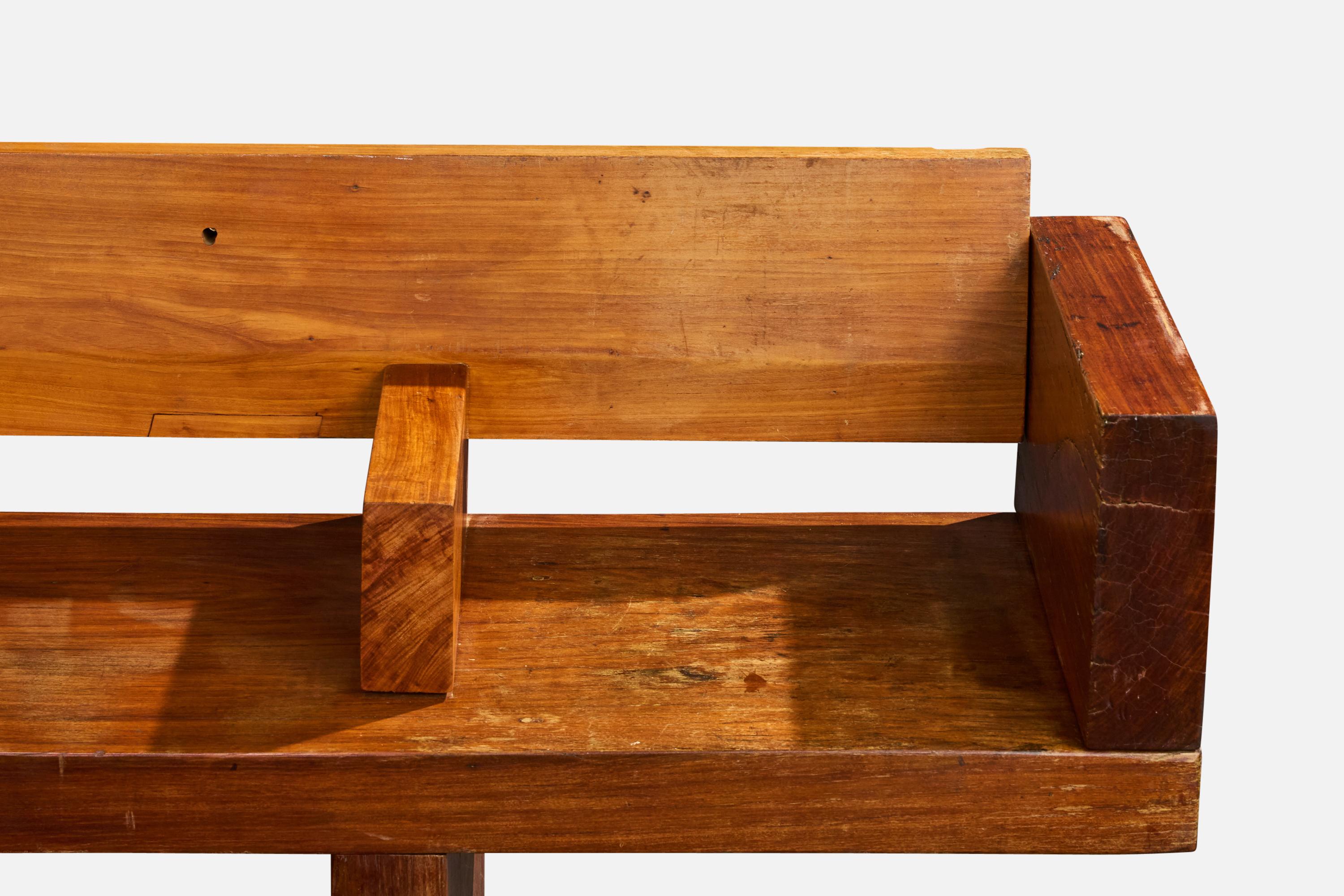 Diseñador brasileño, Banco grande, Madera de ipê, Brasil, Años 70 en venta 1