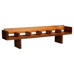 Brazilian Designer, Large Bench, Ipê wood, Brazil, 1970s