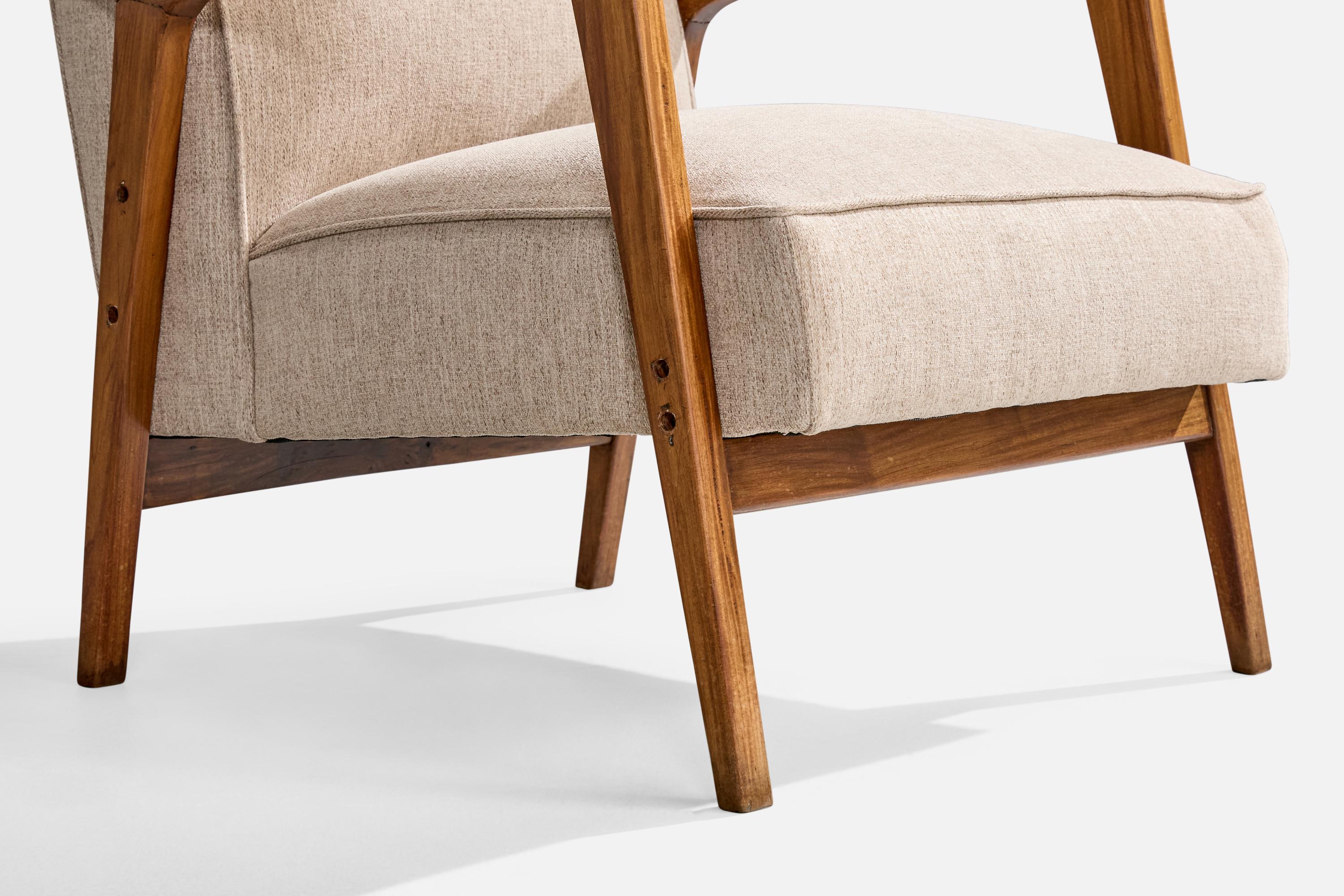 Designer brésilien, chaise longue, Caviúna, tissu, Brésil, 1961 en vente 4