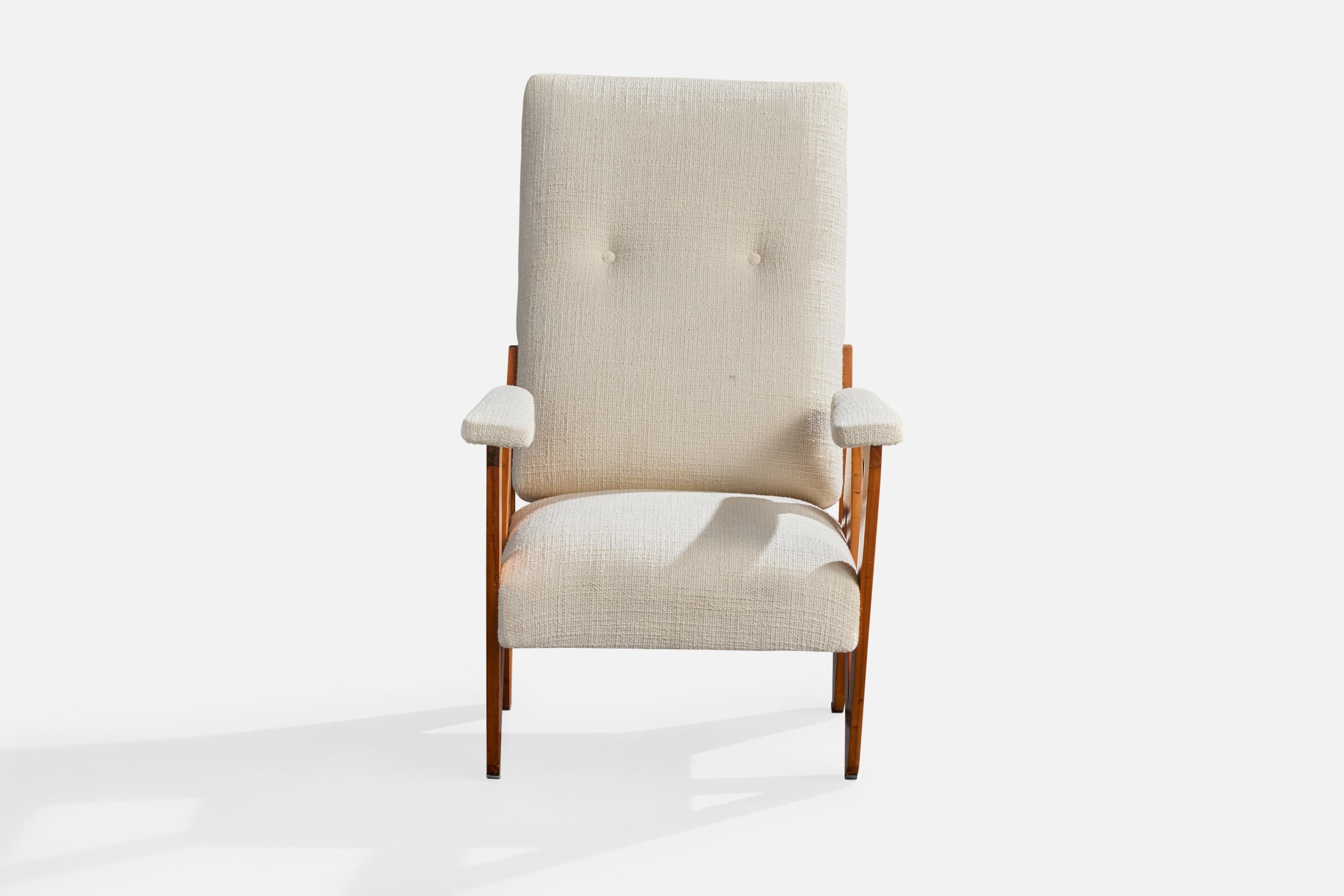 Designer brésilien, chaise longue, contreplaqué, tissu, Brésil, années 1950 Bon état - En vente à High Point, NC