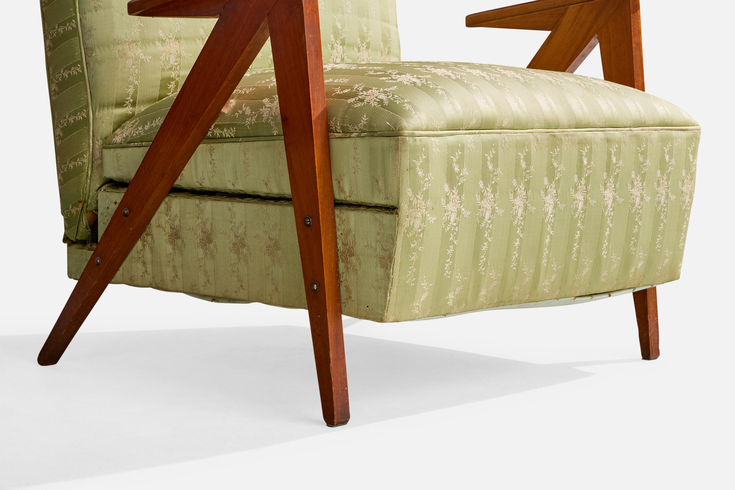 Designer brasiliano, sedia da salotto, Wood, Fabrice, Brasile, anni '1950 in vendita 4