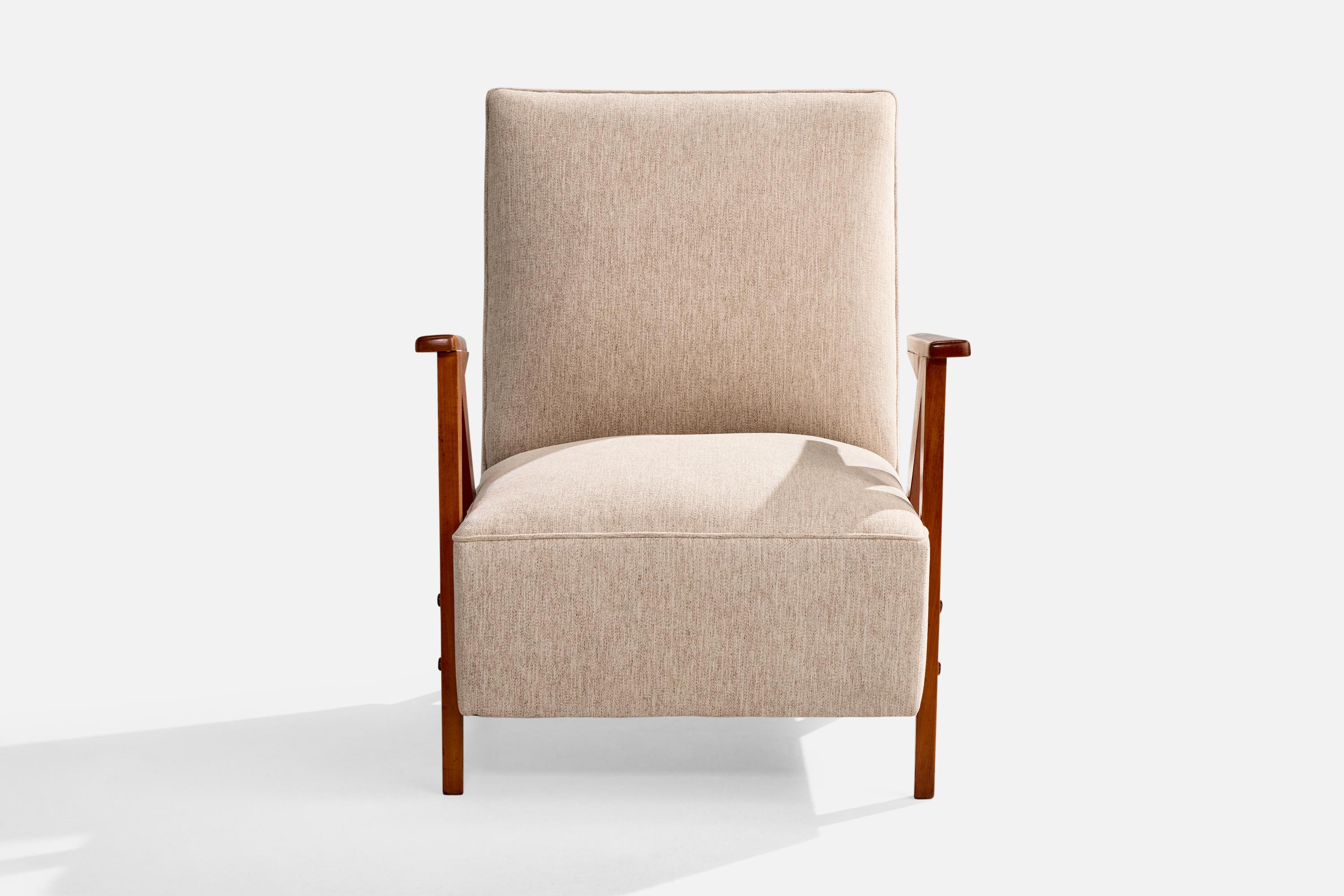 Diseñador brasileño, Silla de salón, Madera, Tela, Brasil, Años 1950 Brasileño en venta