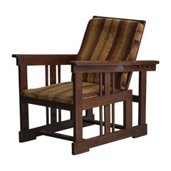 Brazilian Designer, Lounge Chair, Wood, Fabric, Brazil, 1950s
