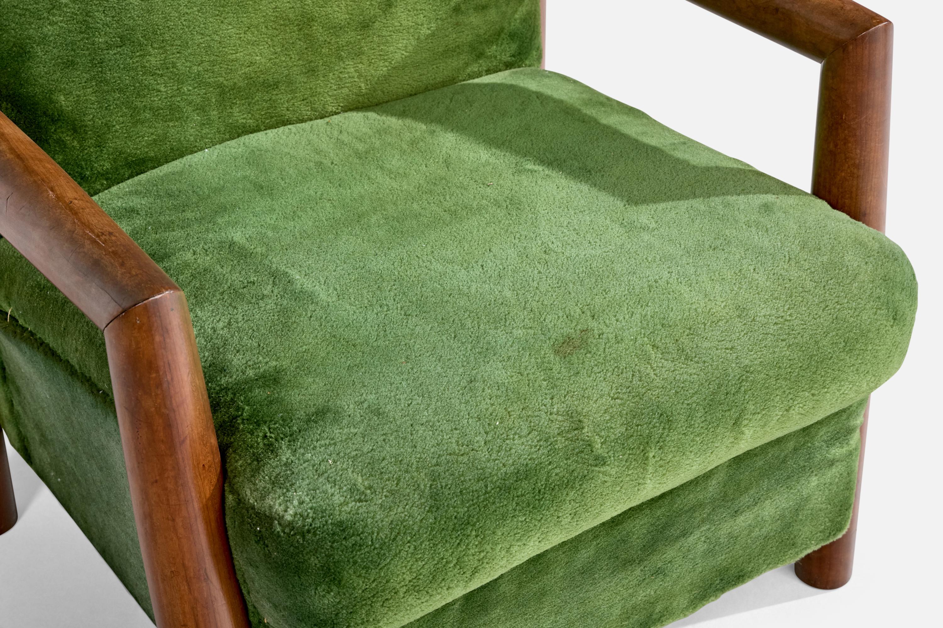 Brasilianischer Designer, Loungesessel, Holz, Stoff, Brasilien, 1960er Jahre im Angebot 5