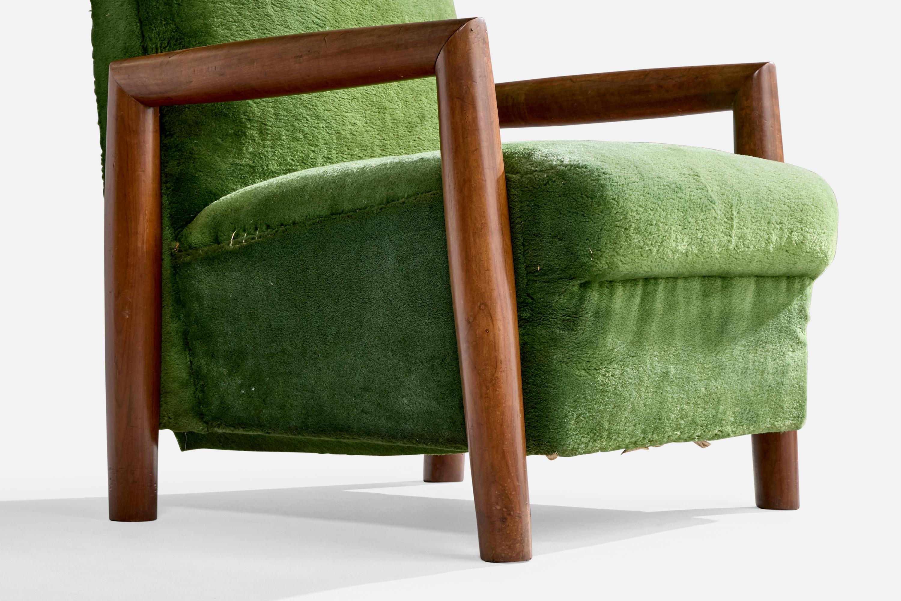Brasilianischer Designer, Loungesessel, Holz, Stoff, Brasilien, 1960er Jahre im Angebot 6
