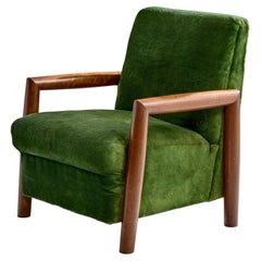 Designer brasiliano, sedia da salotto, Wood, Fabrice, Brasile, anni '60