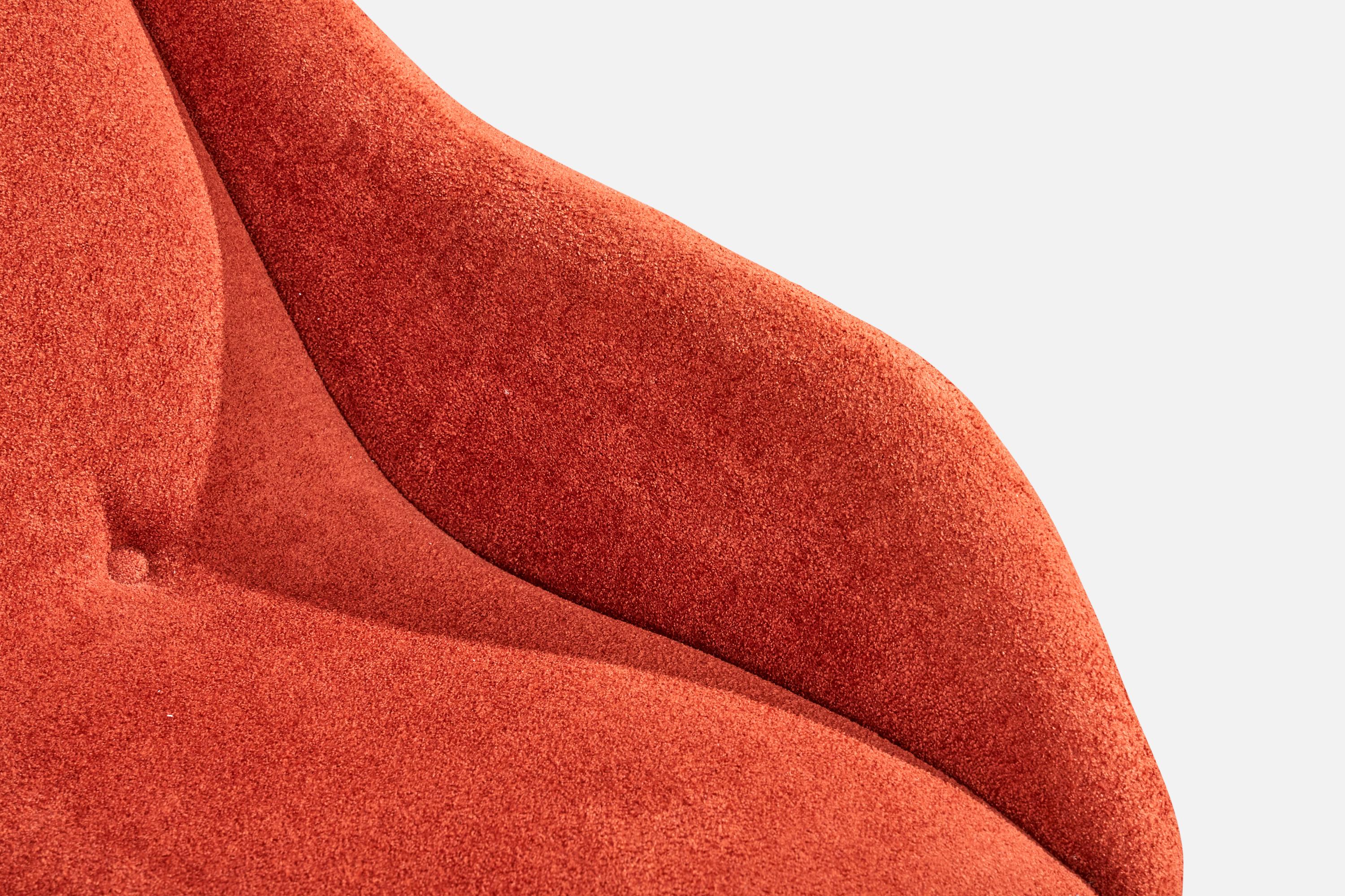 Designer brésilien, chaises longues, fer, tissu, Brésil, années 1950 en vente 3