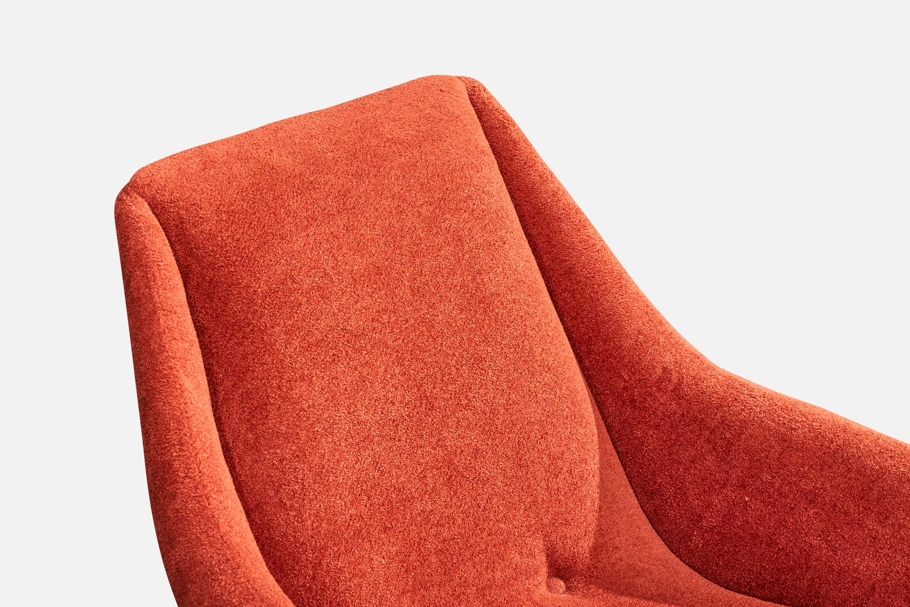 Designer brésilien, chaises longues, fer, tissu, Brésil, années 1950 en vente 2