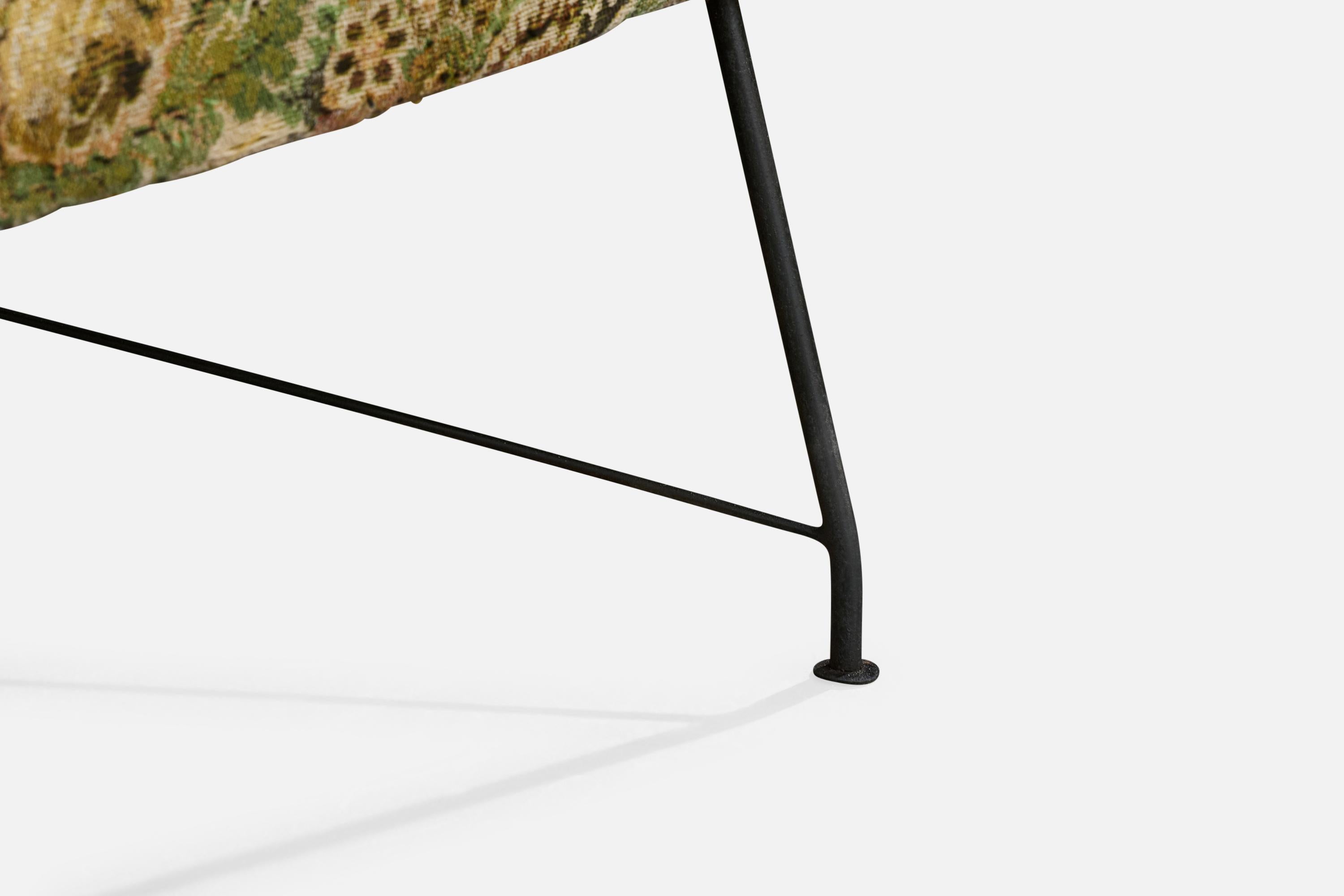 Diseñador brasileño, Sillas de salón, Hierro, Madera, Tela, Brasil, Años 1960 en venta 7