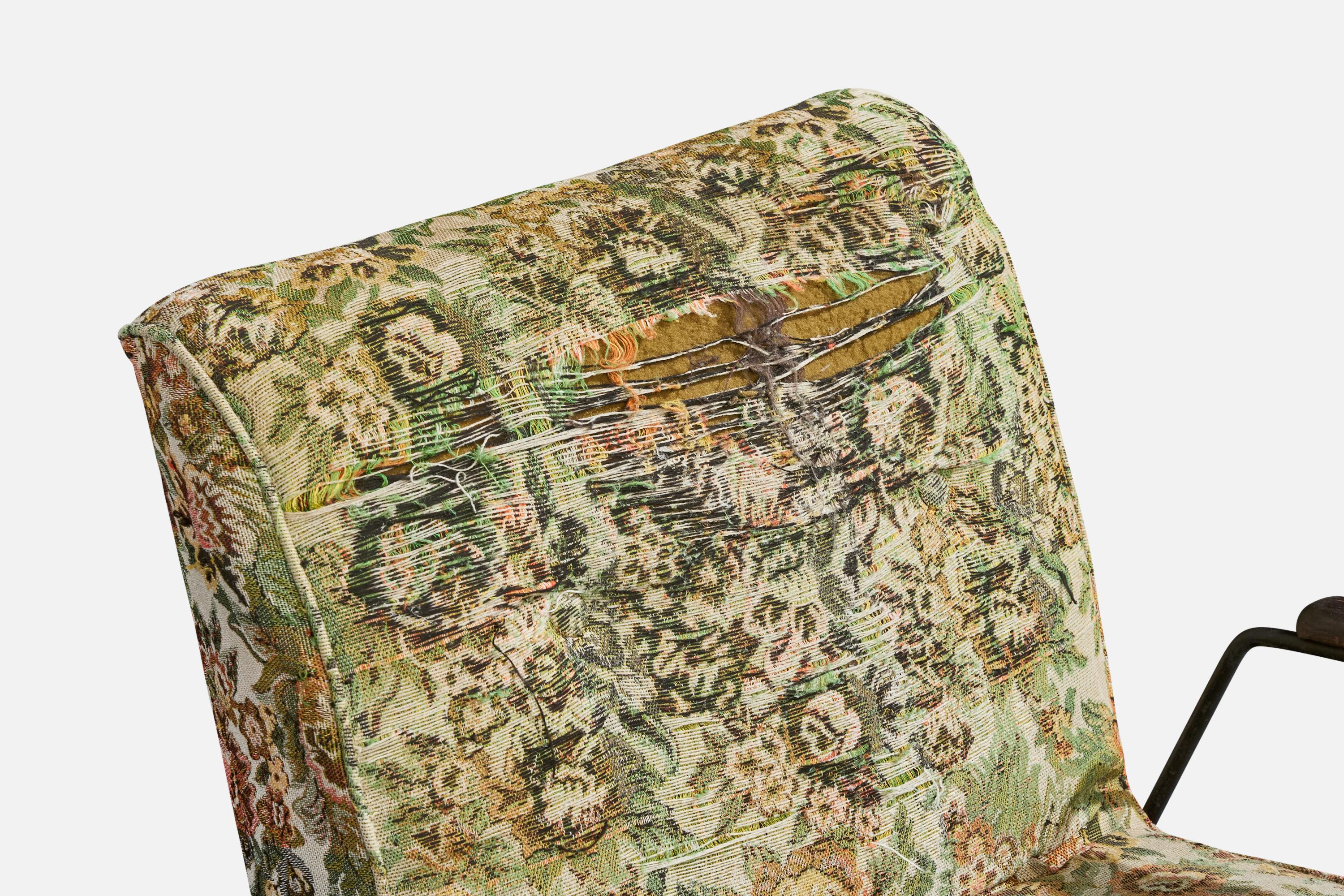 Diseñador brasileño, Sillas de salón, Hierro, Madera, Tela, Brasil, Años 1960 en venta 9