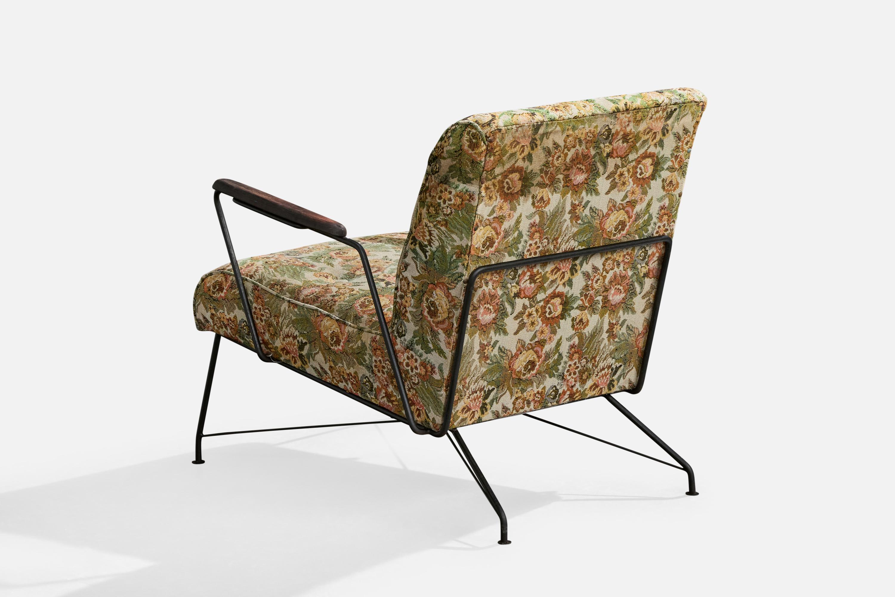 Diseñador brasileño, Sillas de salón, Hierro, Madera, Tela, Brasil, Años 1960 en venta 2