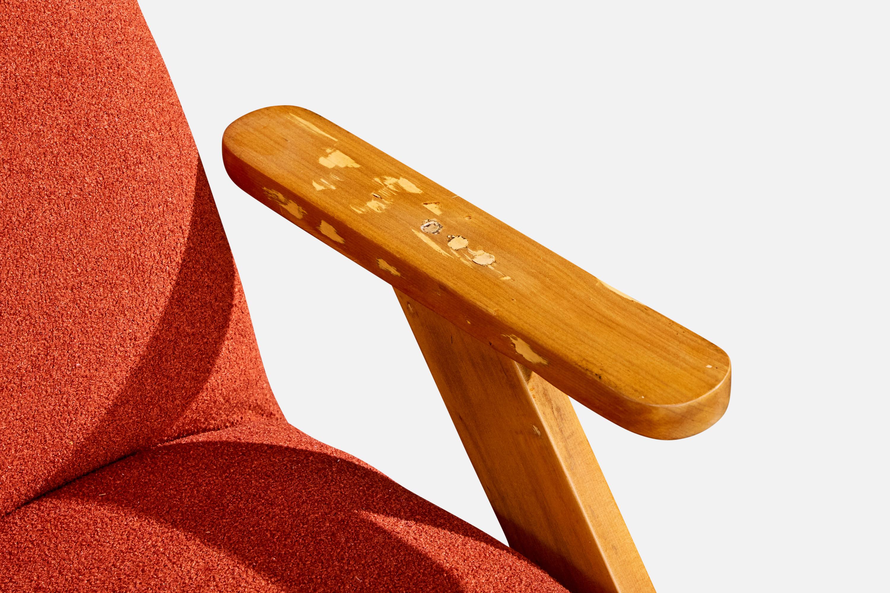 Designer brasiliano, Sedie da salotto, Wood, Fabrice, Brasile, anni '1950 in vendita 3