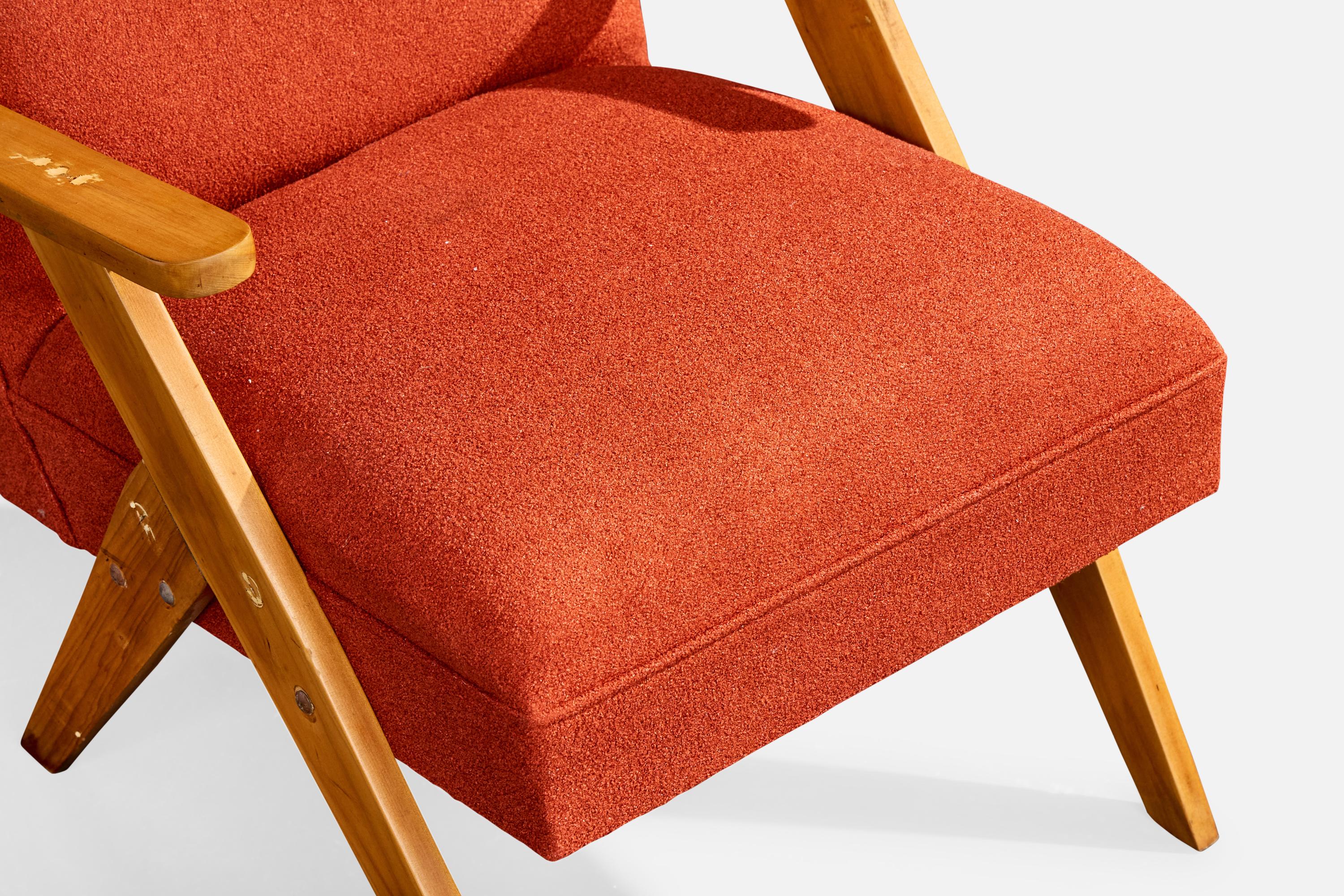 Designer brasiliano, Sedie da salotto, Wood, Fabrice, Brasile, anni '1950 in vendita 4