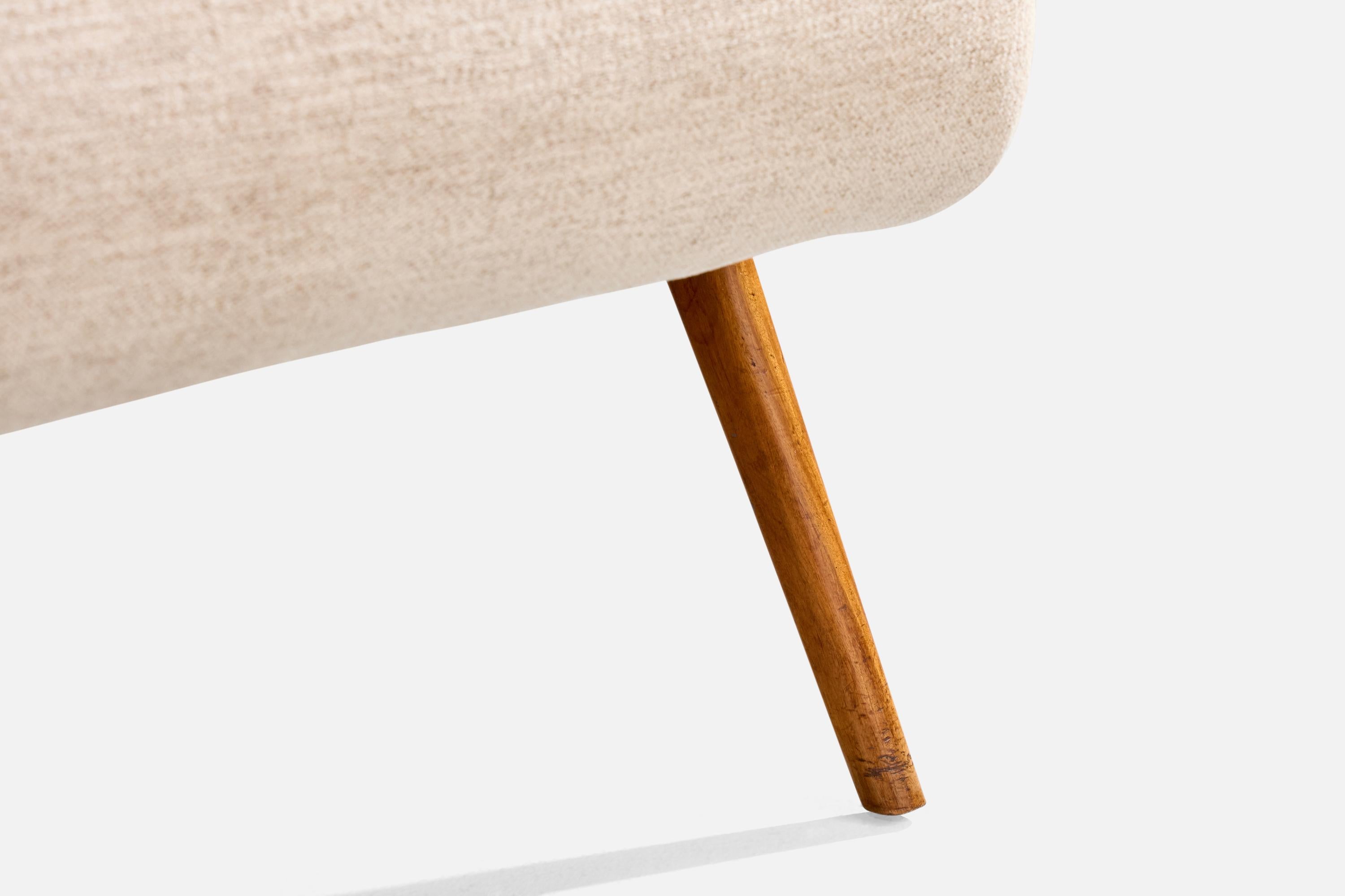 Designer brésilien, chaises longues, Wood, tissu, Brésil, années 1950 6