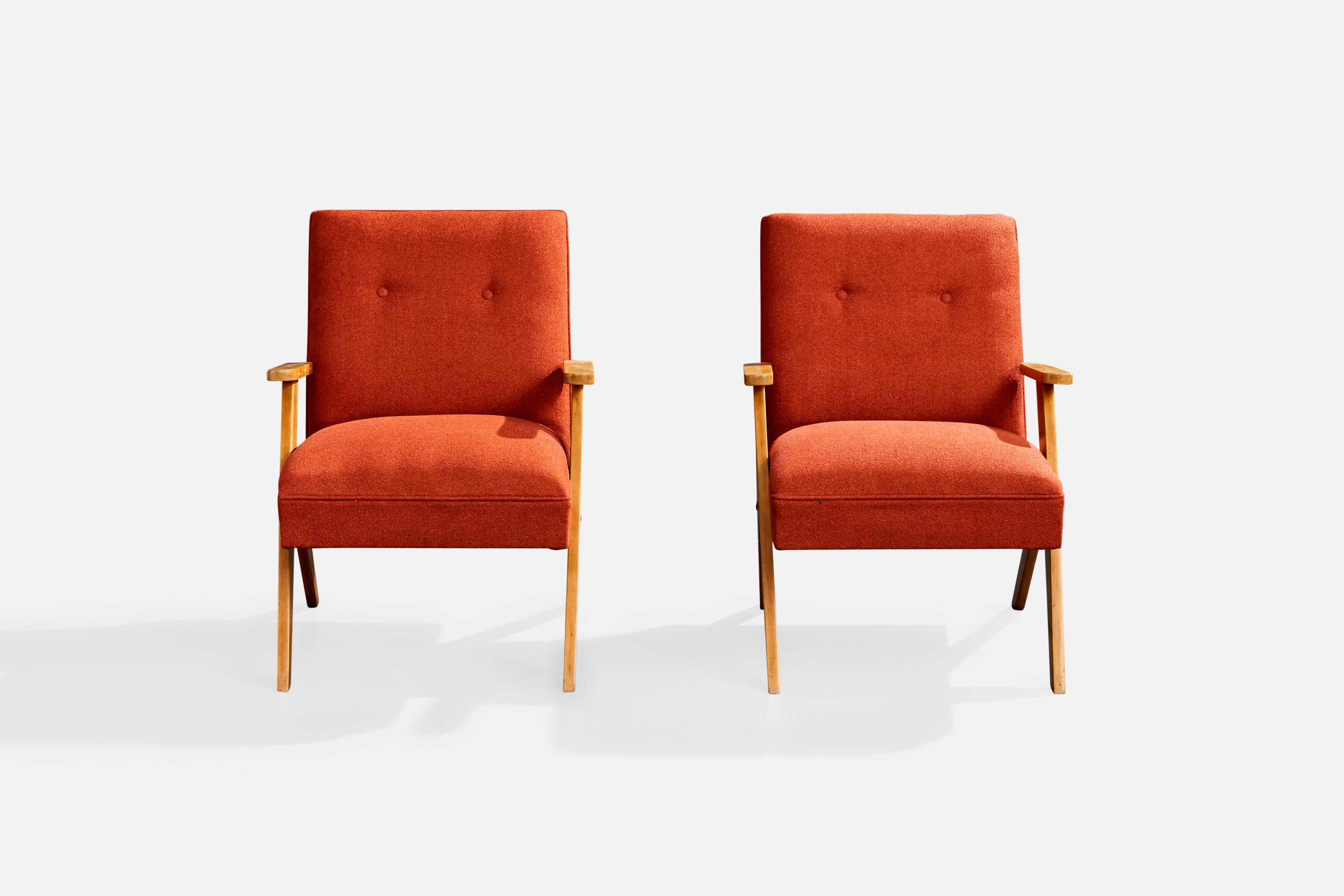 Brasiliano Designer brasiliano, Sedie da salotto, Wood, Fabrice, Brasile, anni '1950 in vendita