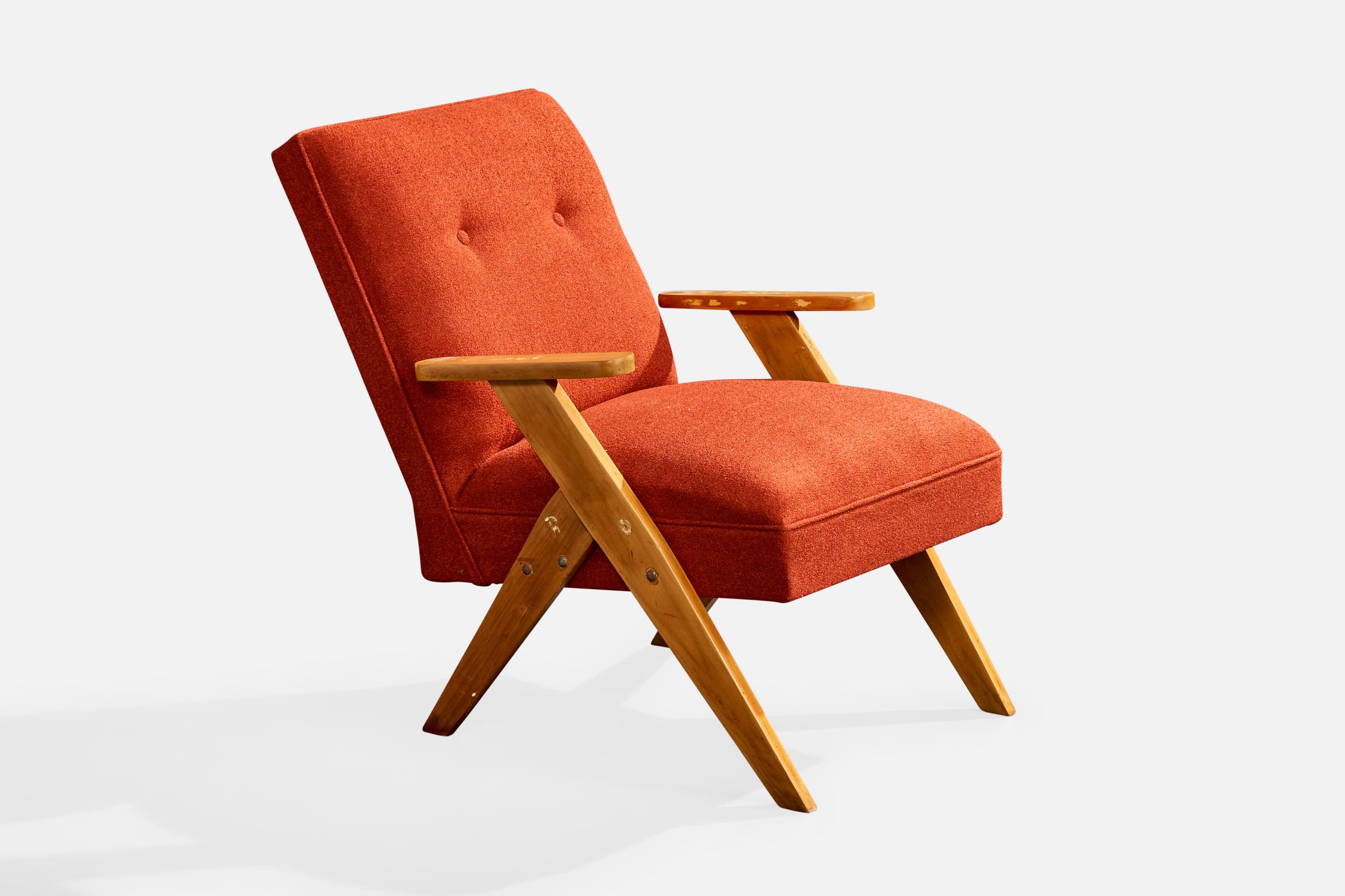 Designer brasiliano, Sedie da salotto, Wood, Fabrice, Brasile, anni '1950 In condizioni buone in vendita a High Point, NC