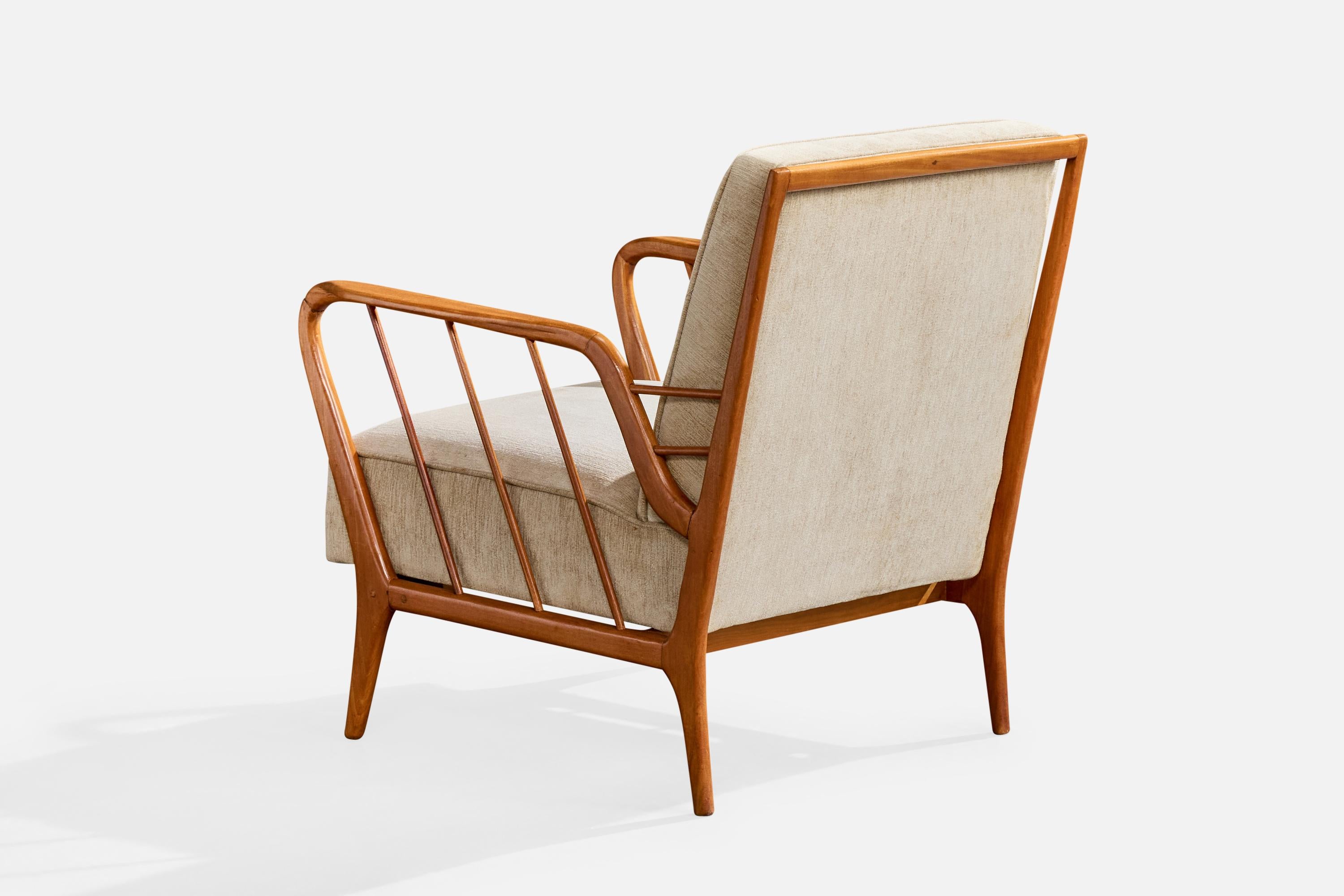 Milieu du XXe siècle Designer brésilien, chaises longues, Wood, tissu, Brésil, années 1950 en vente