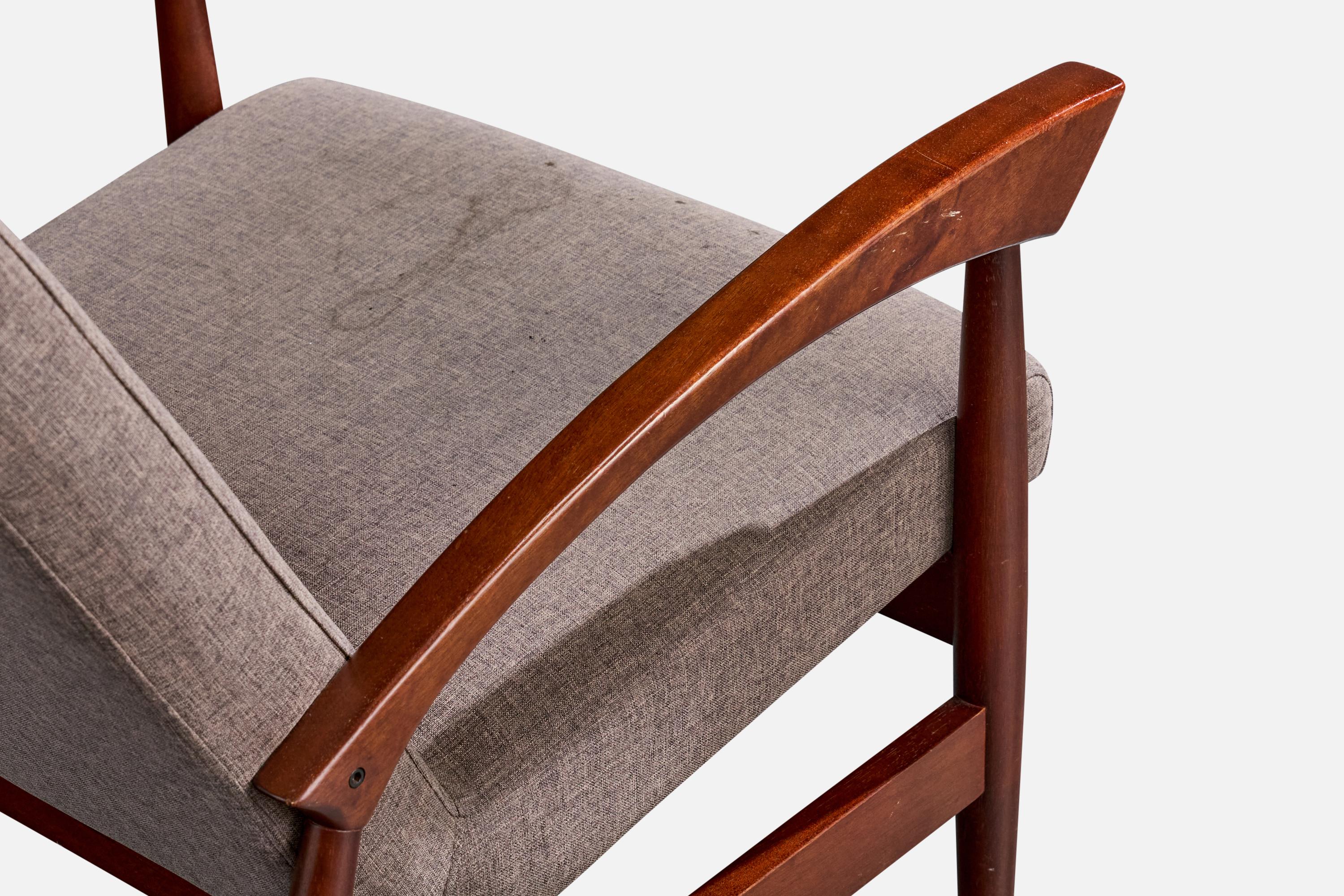 Designer brésilien, chaises longues, Wood, tissu, Brésil, années 1960 en vente 3