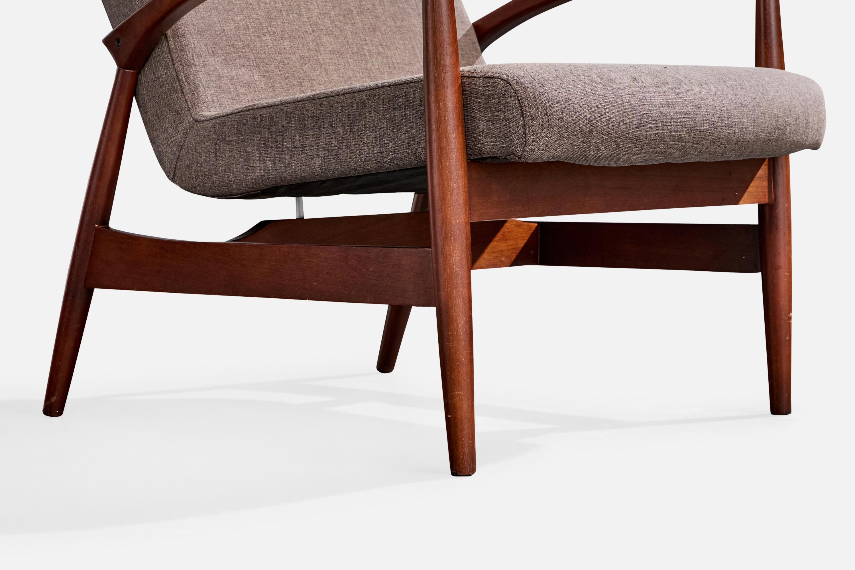 Designer brésilien, chaises longues, Wood, tissu, Brésil, années 1960 en vente 5