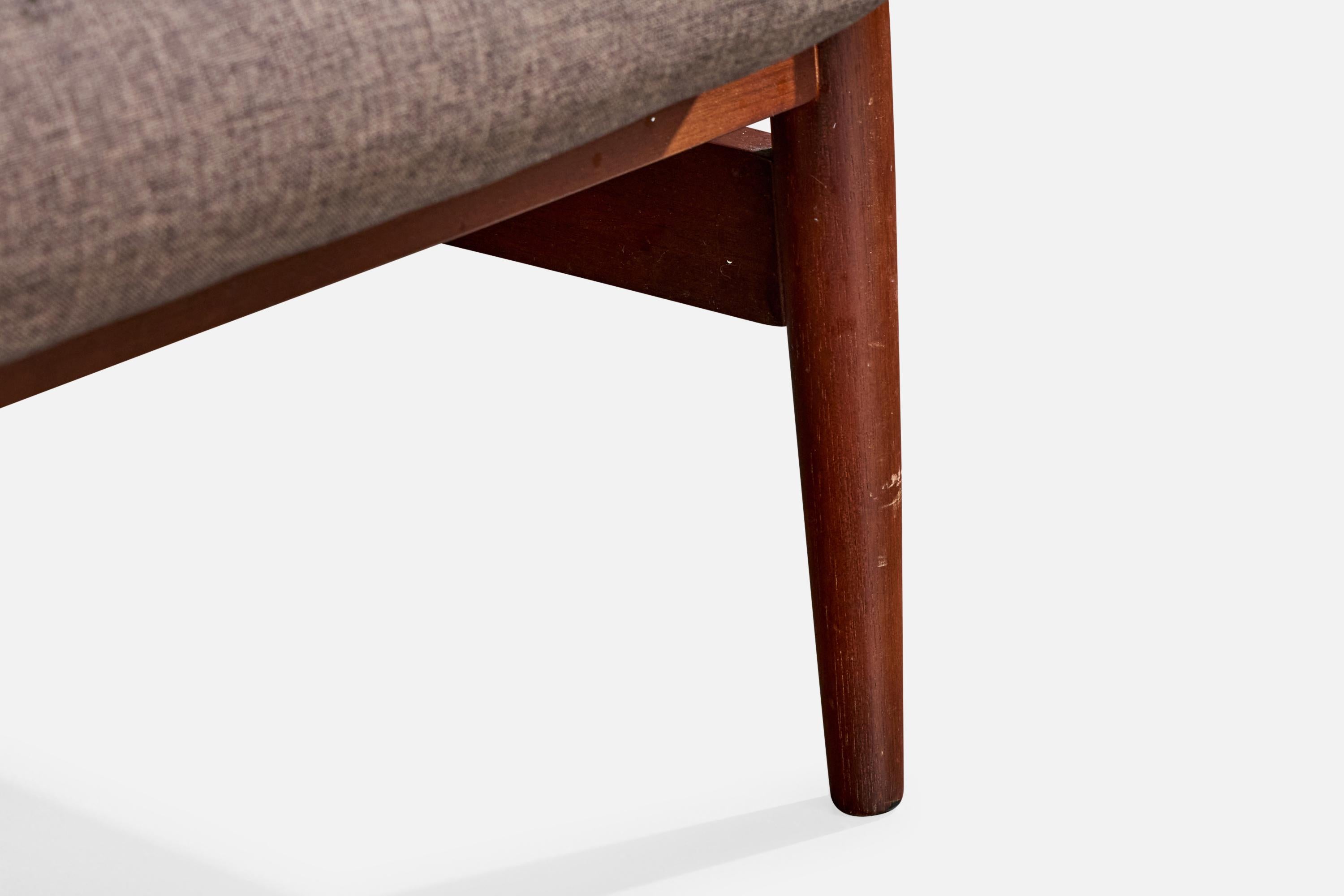 Designer brésilien, chaises longues, Wood, tissu, Brésil, années 1960 en vente 6