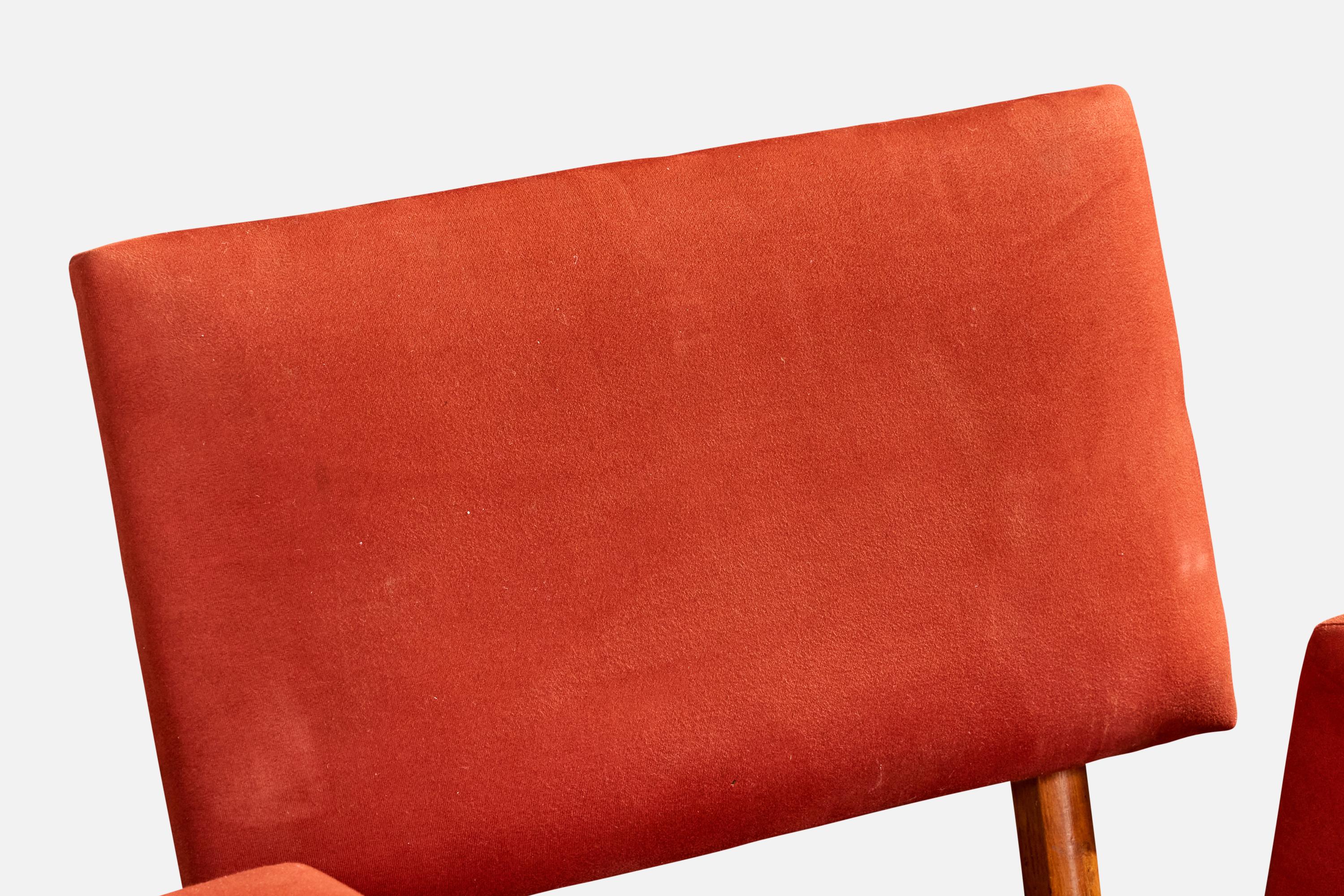 Designer brasiliano, Sedie da salotto, Wood, Fabrice, Brasile, anni '1960 in vendita 2