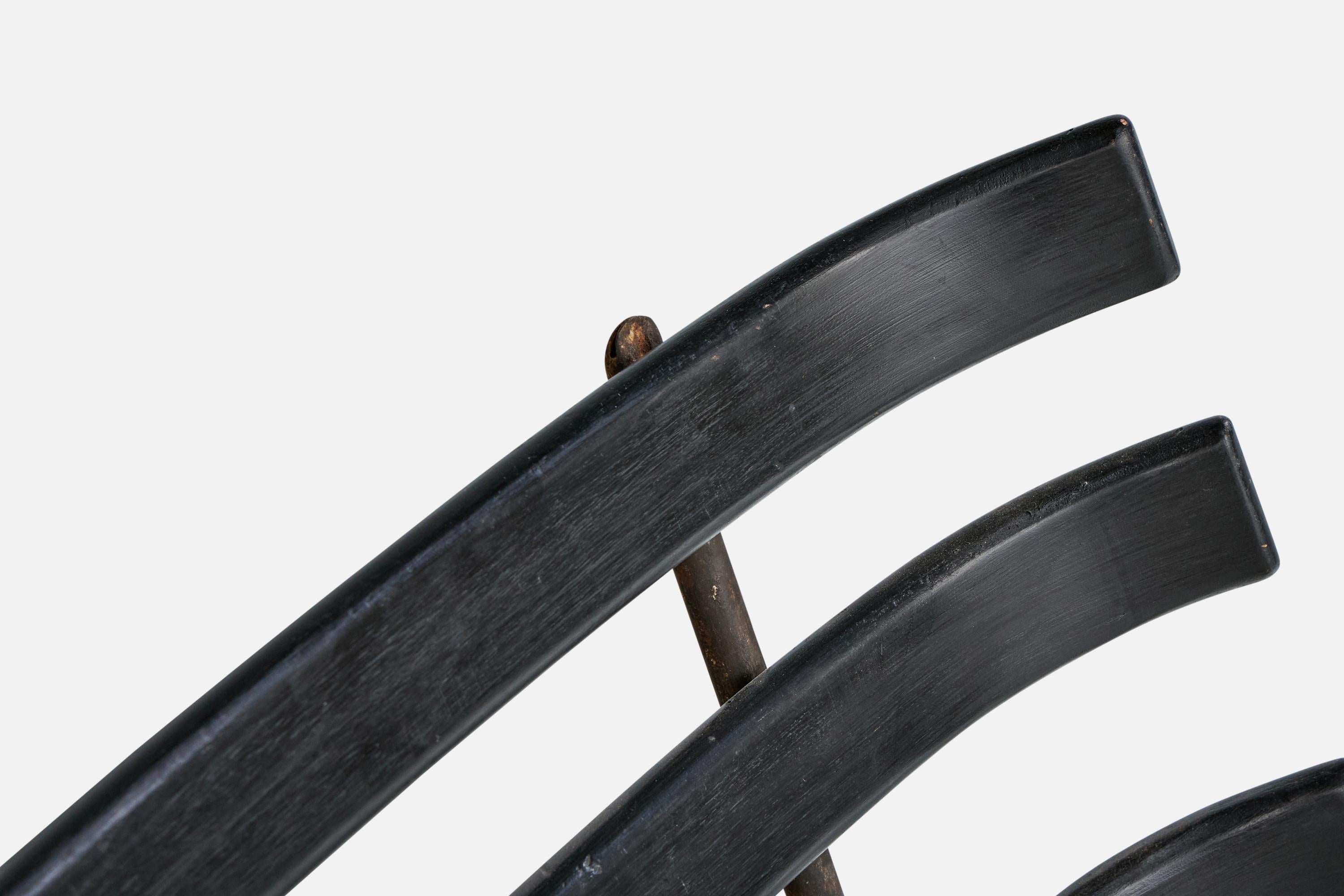 Designer brésilien, chaises longues, Wood, Iron, Brésil, années 1950 en vente 6