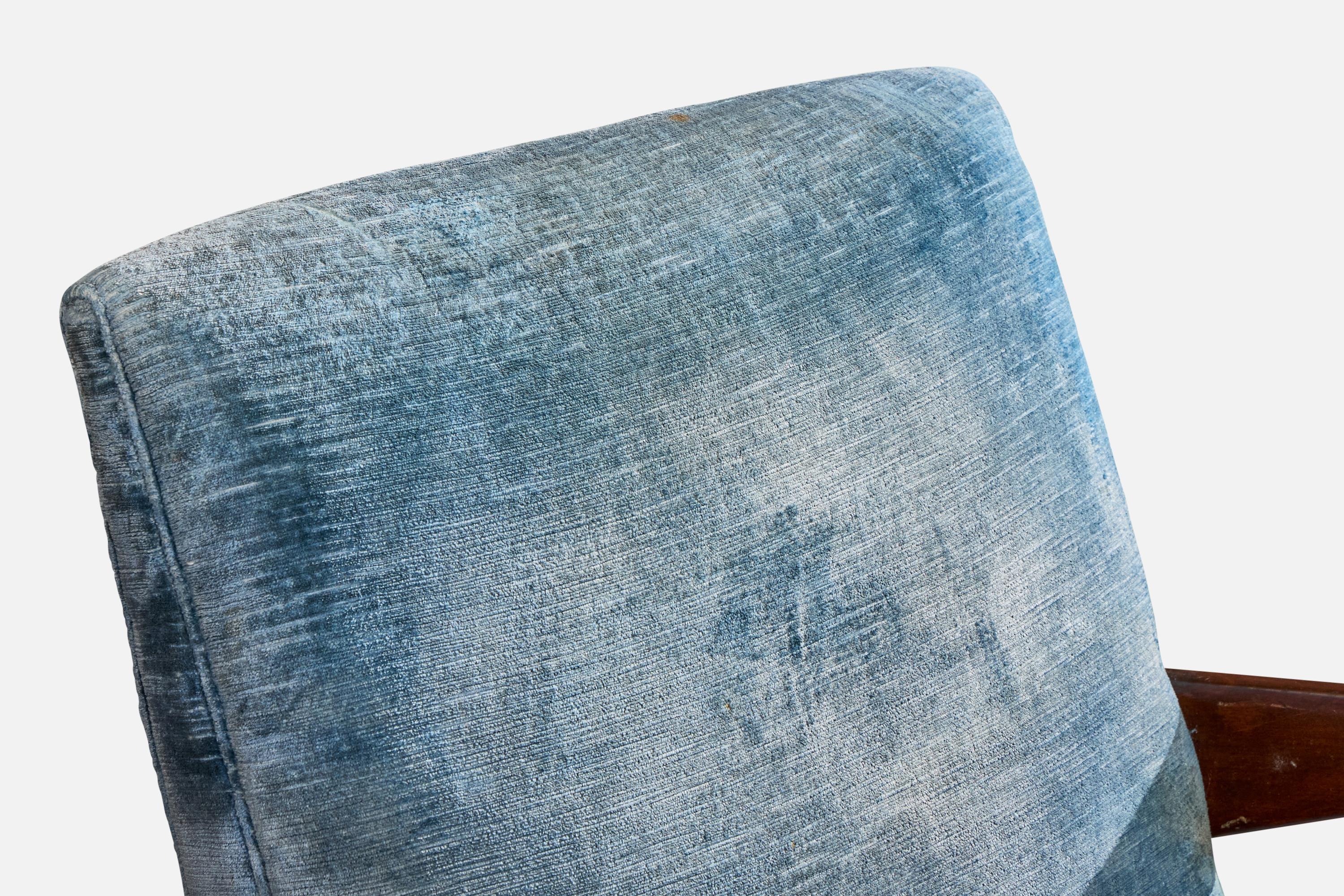 Diseñador brasileño, Sillas de salón, Madera, Terciopelo, Brasil, Años 50 en venta 3