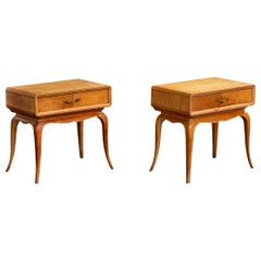 Designer brasiliano, Comodini, Legno, Ottone, Brasile, anni '40